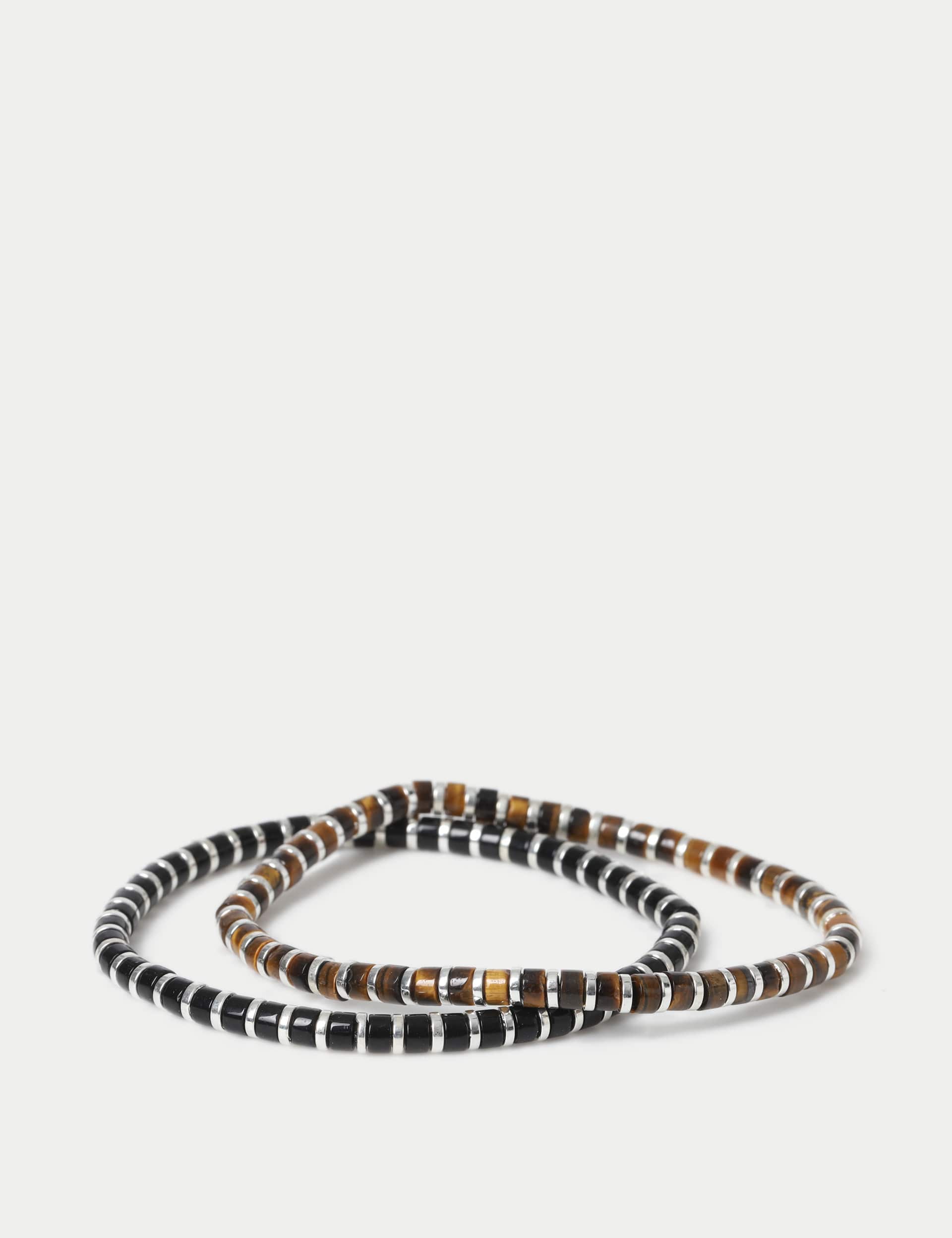 2 Pack Natural Stone Stretch Bracelet