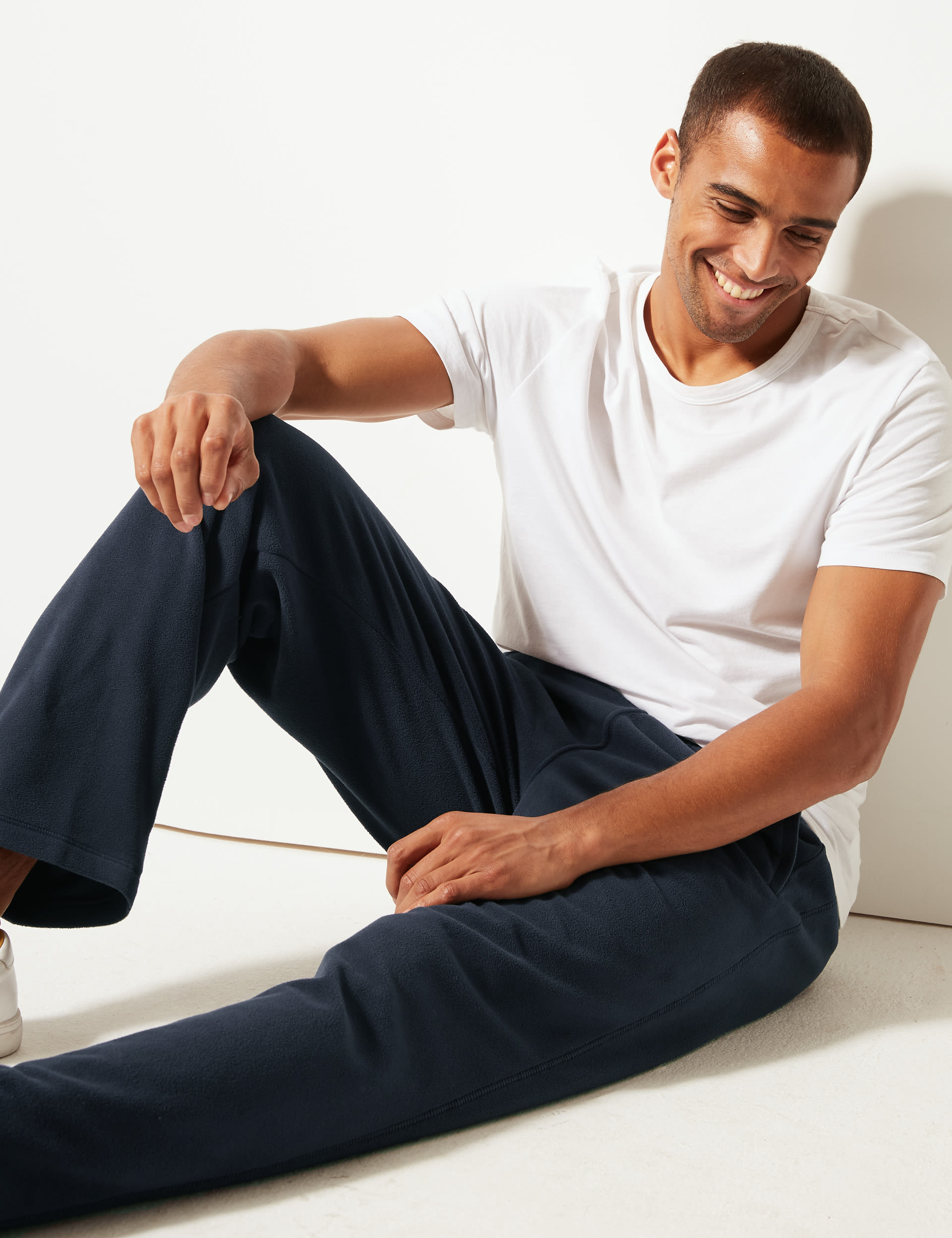 Marks and spencer mens fleece joggers on sale