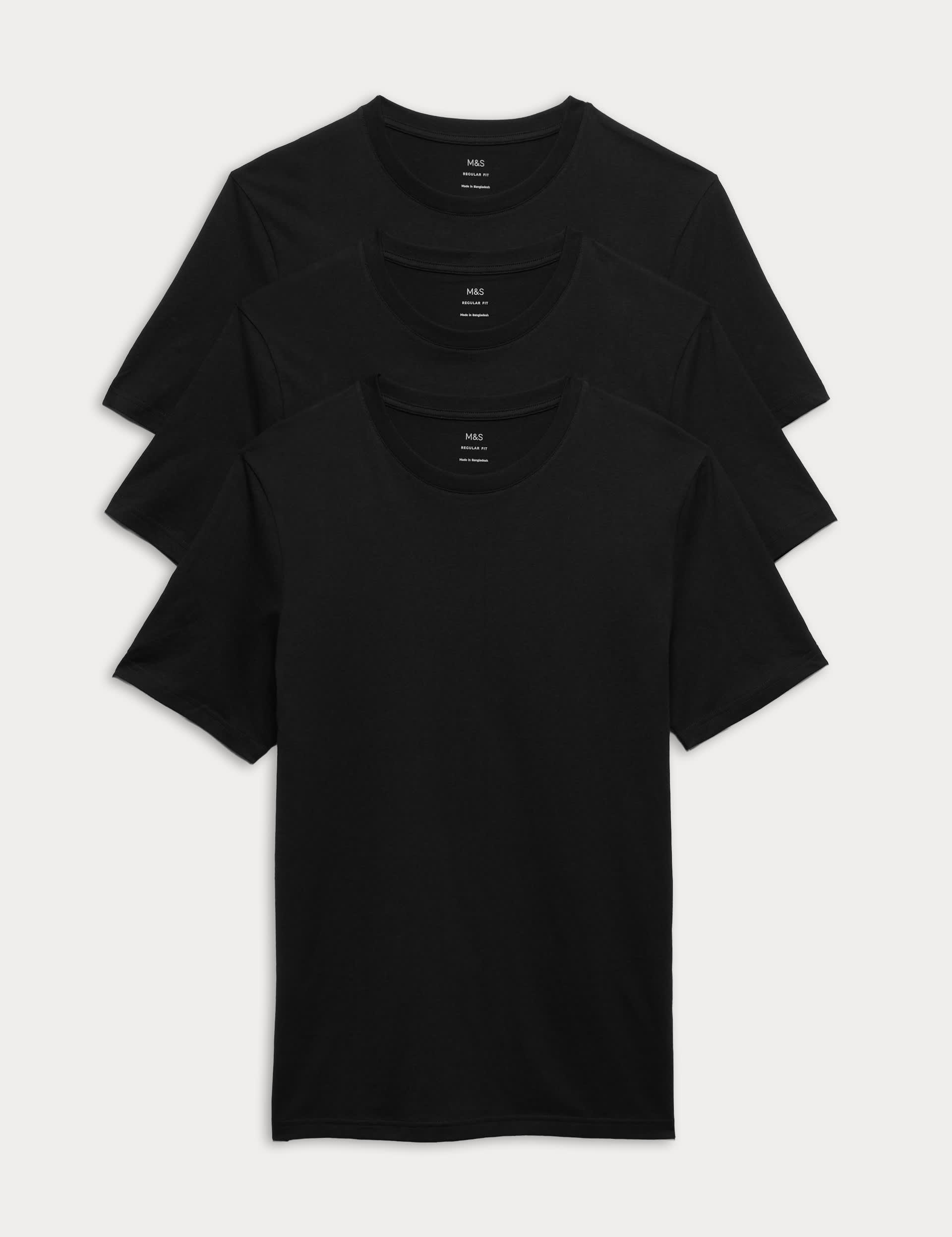 3-pack PARKSIDE Men’s Crew-Neck / V-Neck T-Shirts – 100% Cotton