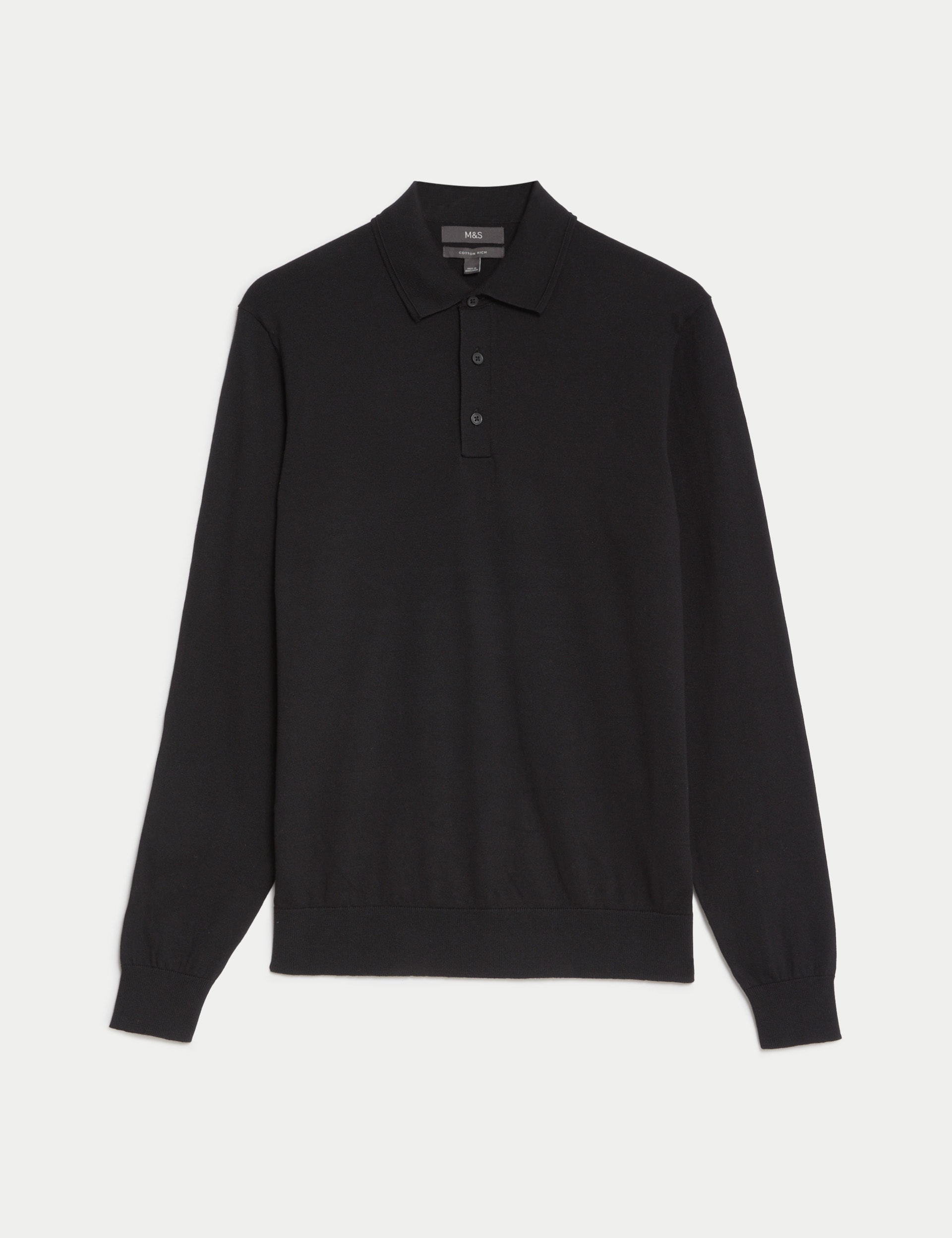 Cotton Rich Knitted Polo Shirt M S Collection M S