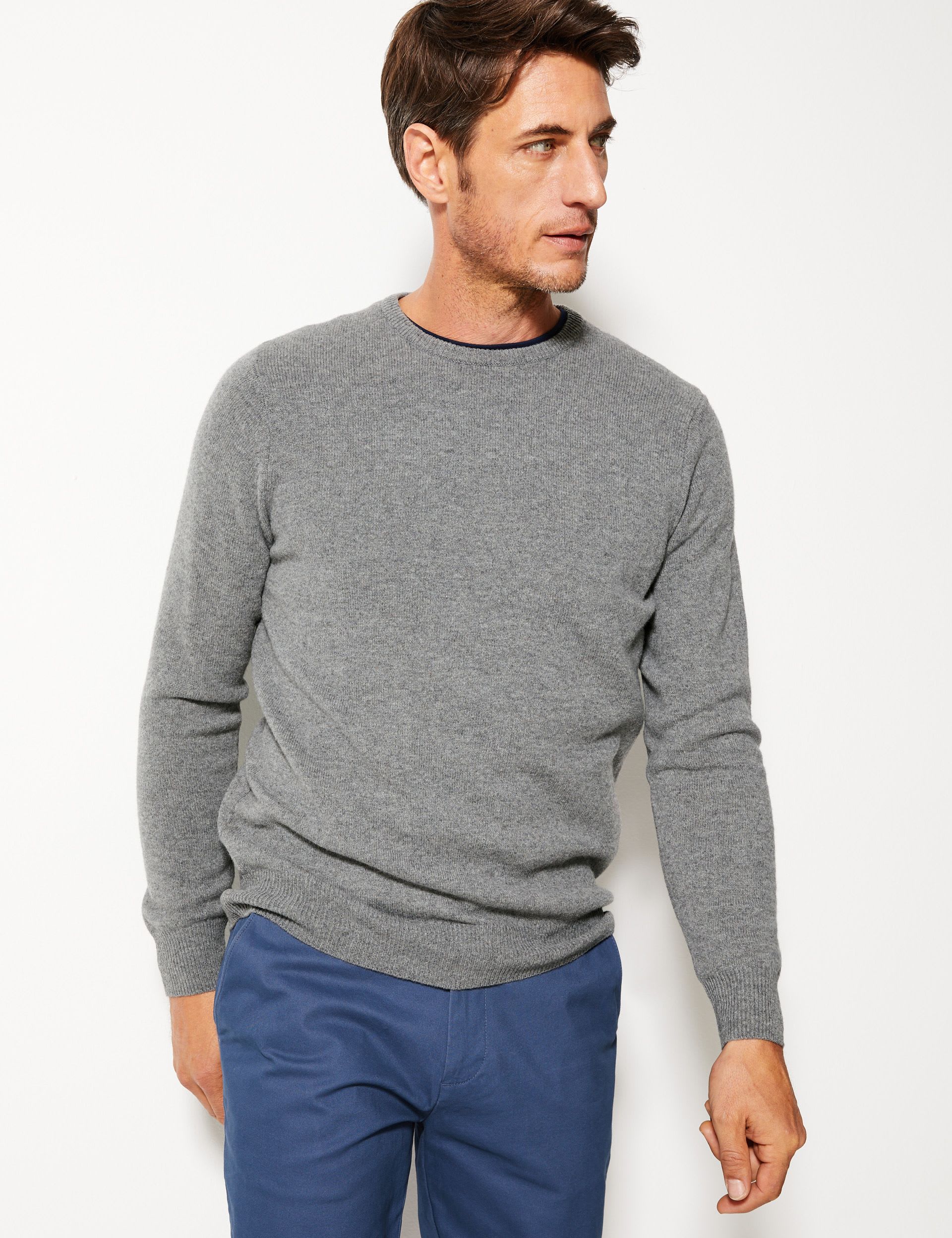 Pure Extra Fine Lambswool Crew Neck Jumper | M&S Collection | M&S