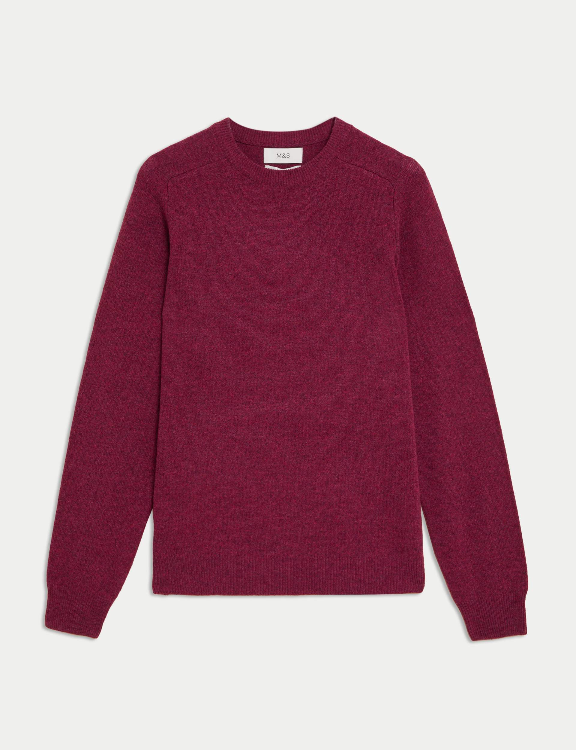 Pure Extra Fine Lambswool Crew Neck Jumper M S Collection M S