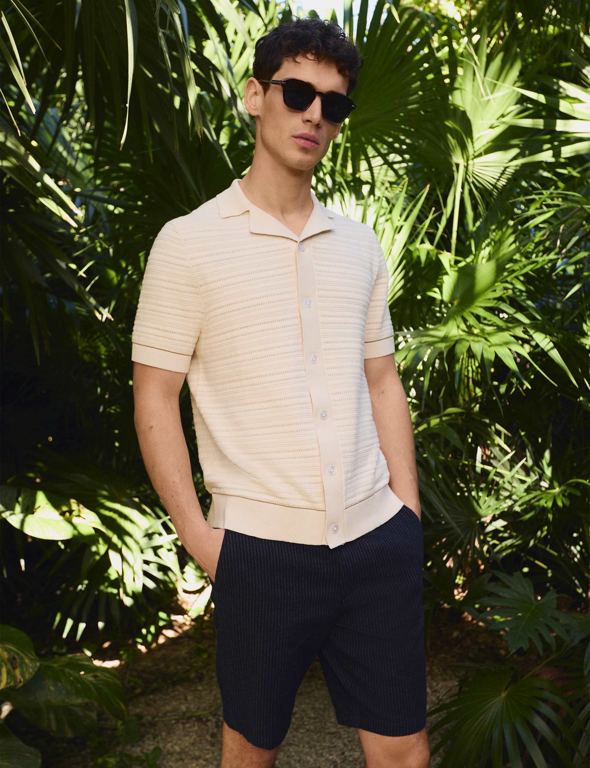 Cotton Rich Textured Knitted Shirt