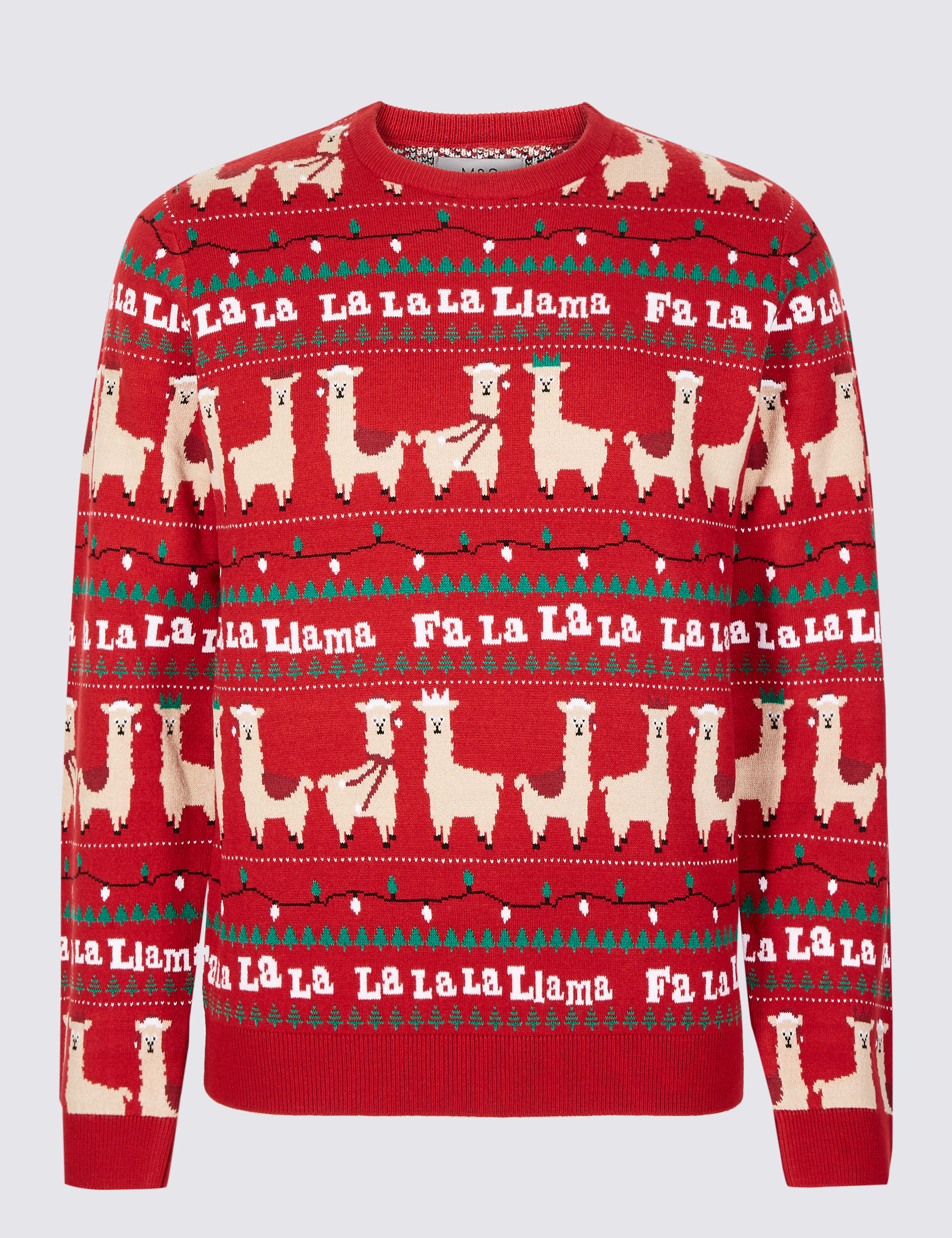 Falala Llama Christmas Jumper M S Collection M S