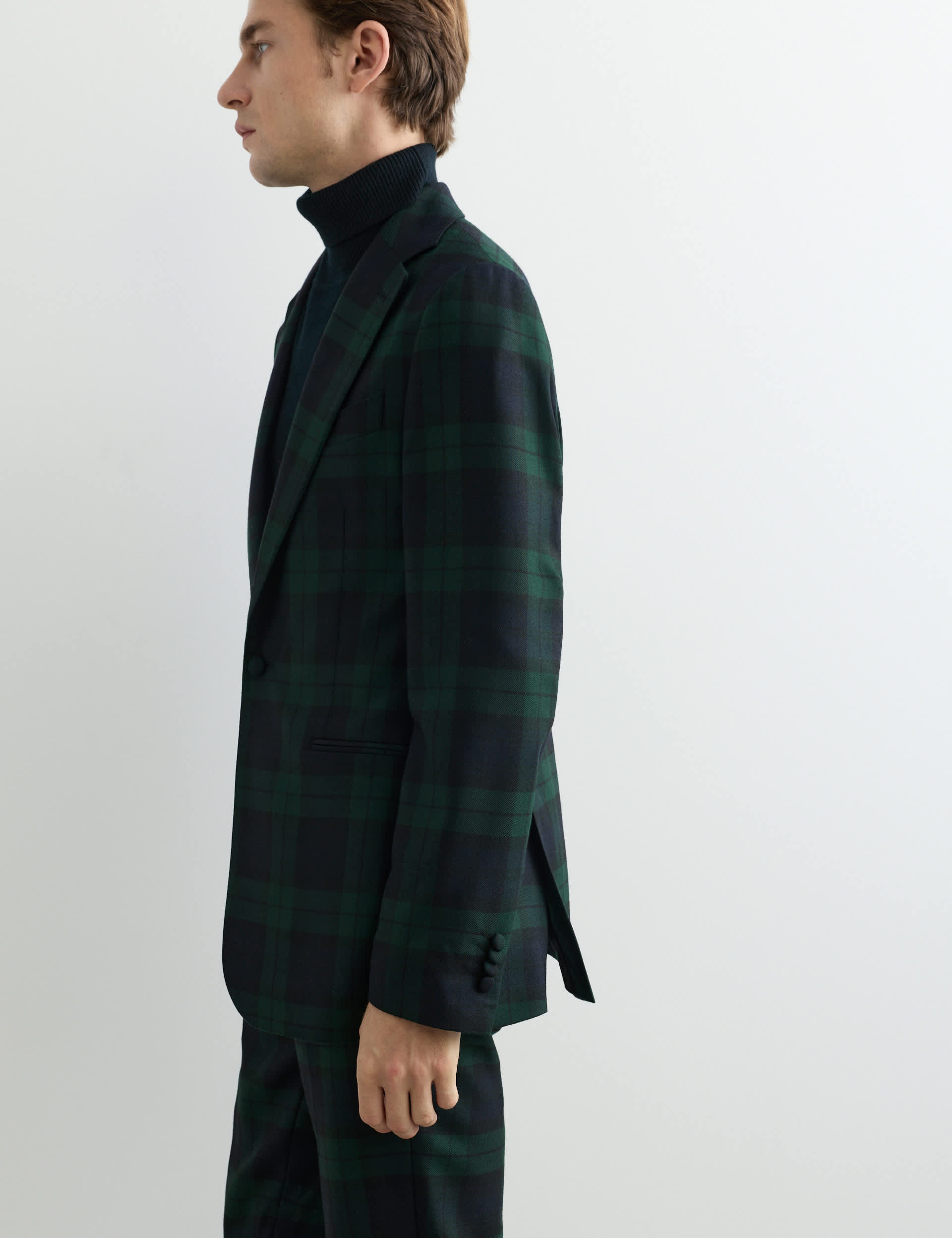Tailored Fit Pure Wool Watch Check Jacket thumbnail 5