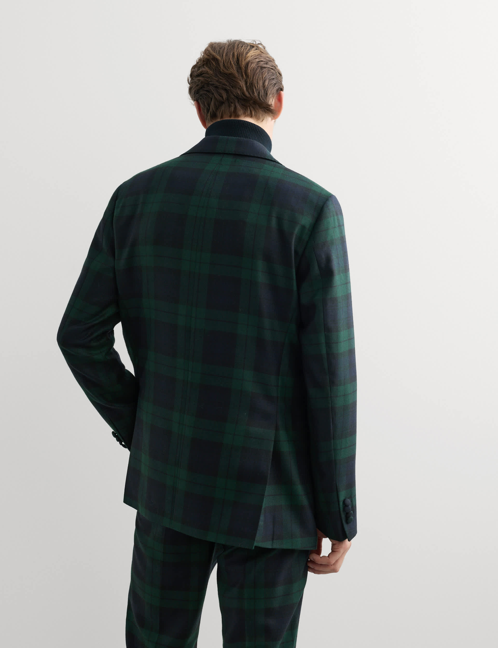 Tailored Fit Pure Wool Watch Check Jacket thumbnail 6