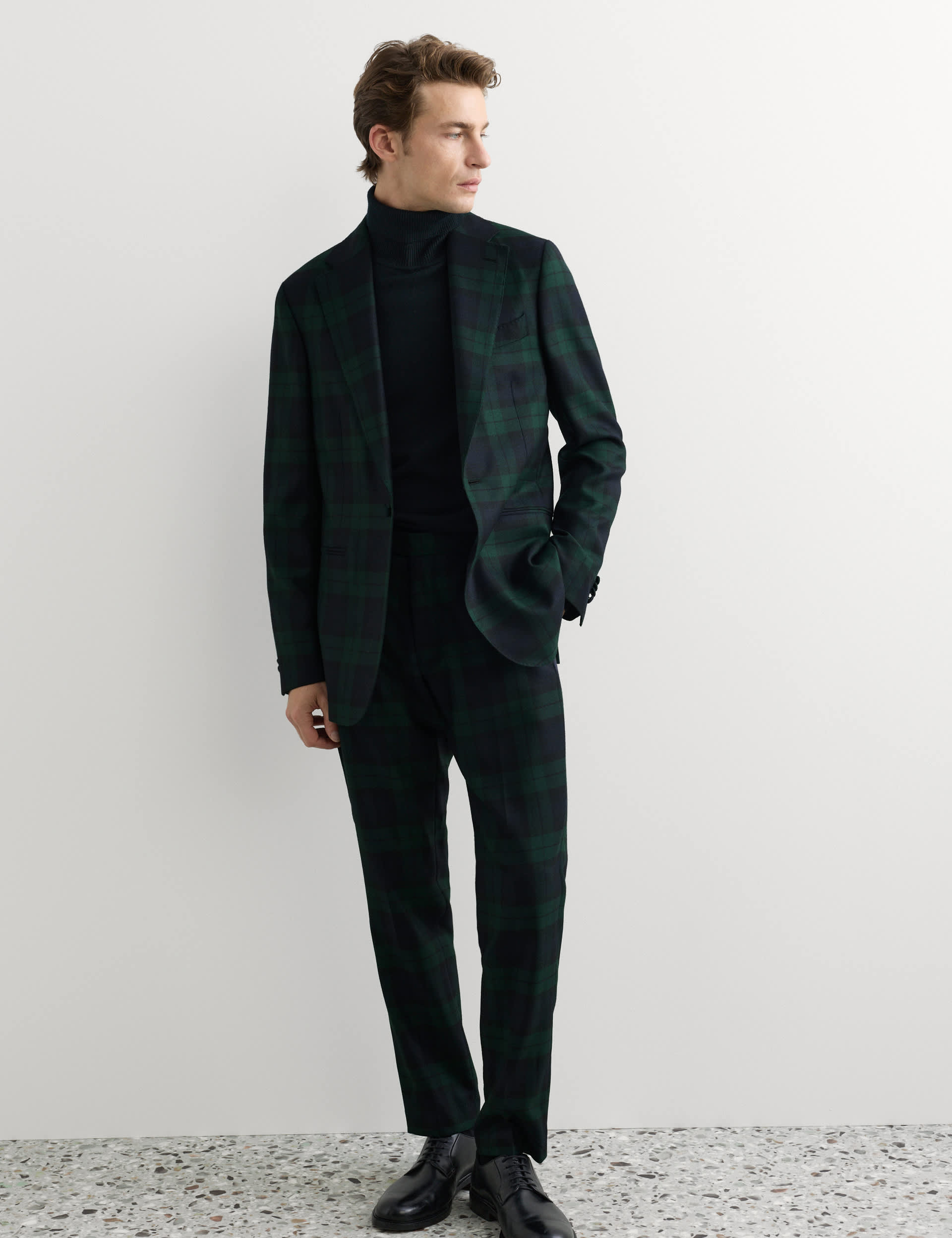 Tailored Fit Pure Wool Watch Check Jacket thumbnail 7