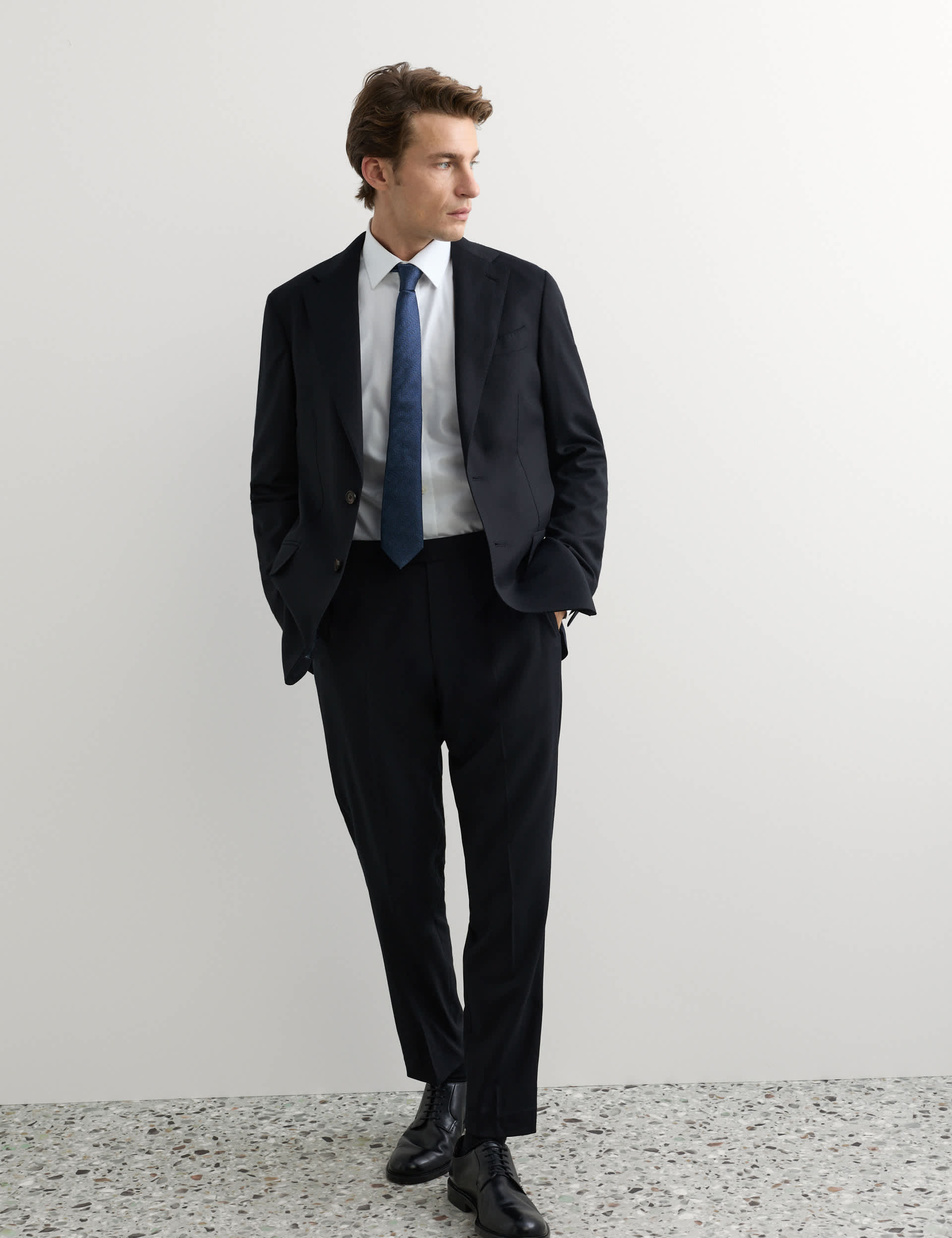 Tailored Fit Pure Wool Flannel Suit Jacket thumbnail 6