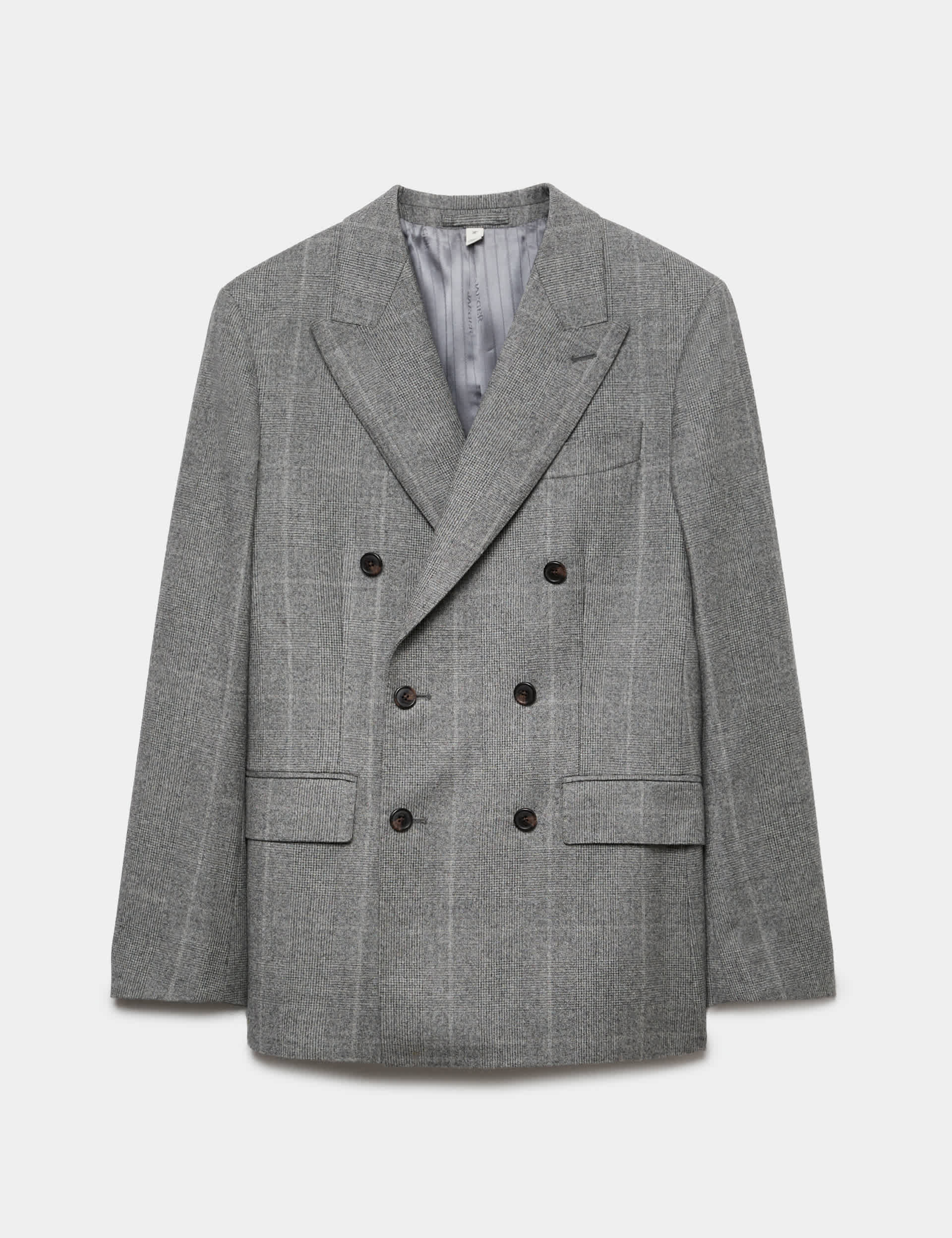 Tailored Fit Pure Wool Double Breasted Check Jacket thumbnail 2