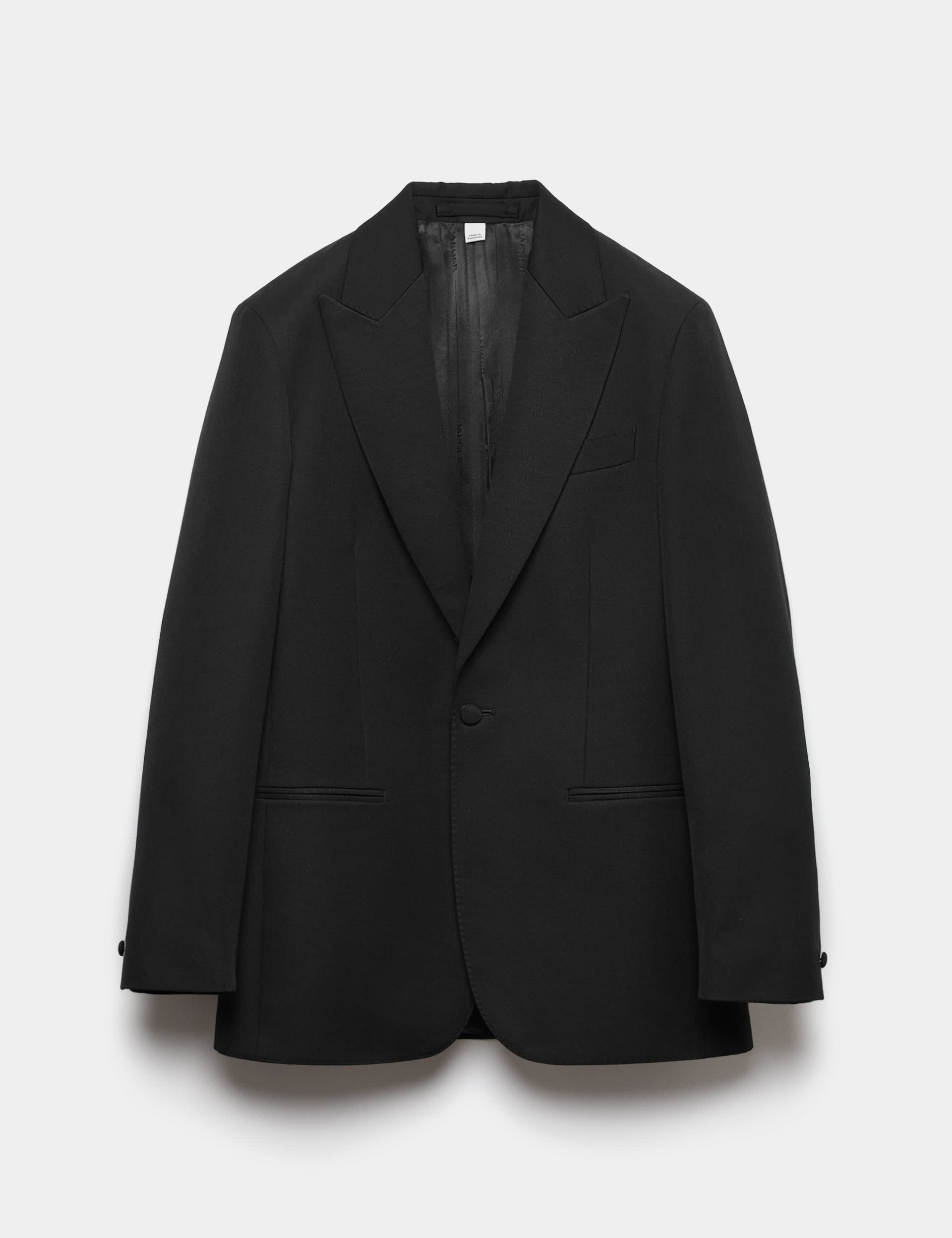Tailored Fit Pure Wool Tuxedo Jacket thumbnail 2