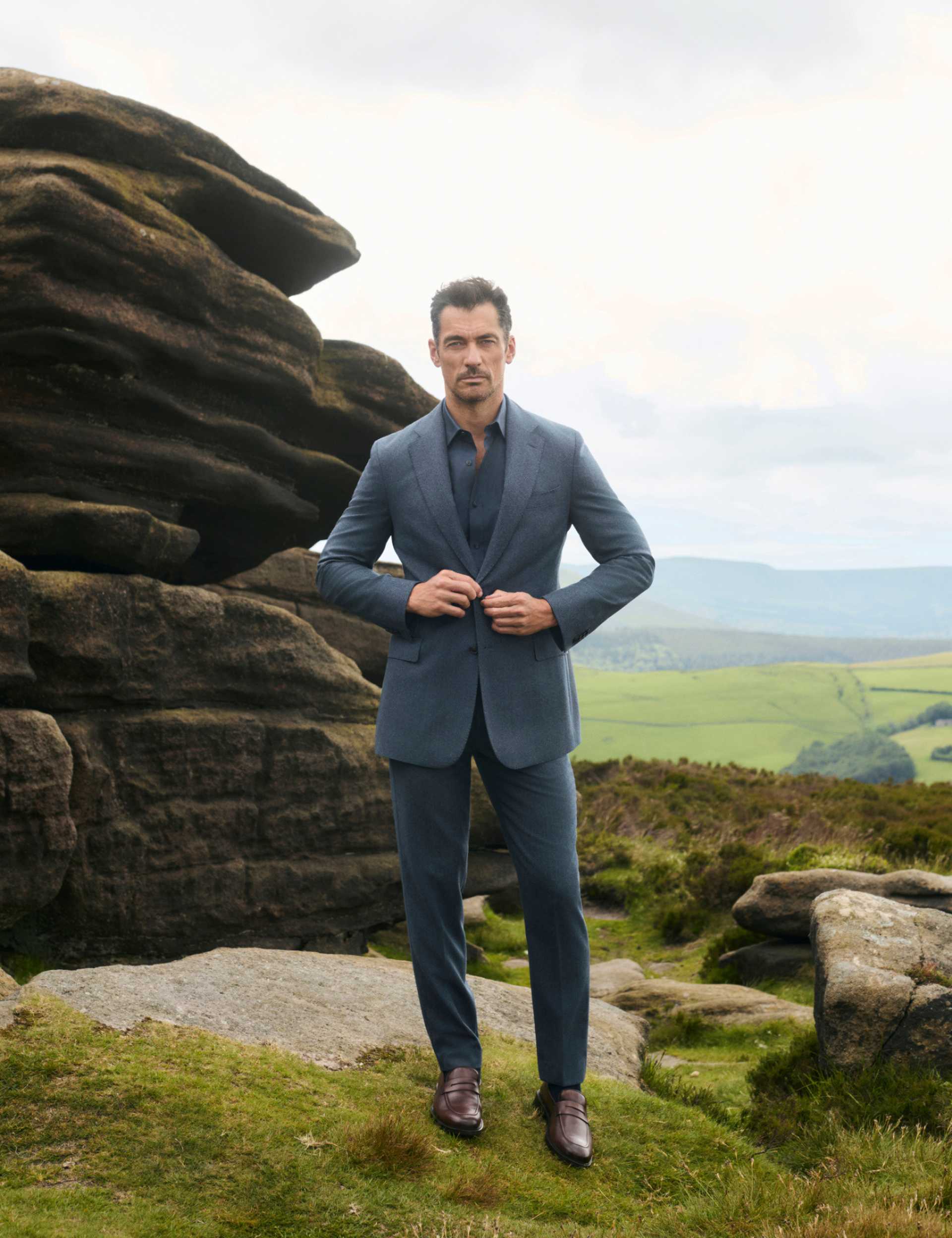 Tailored Fit Pure Wool Mouliné Suit Jacket primary image