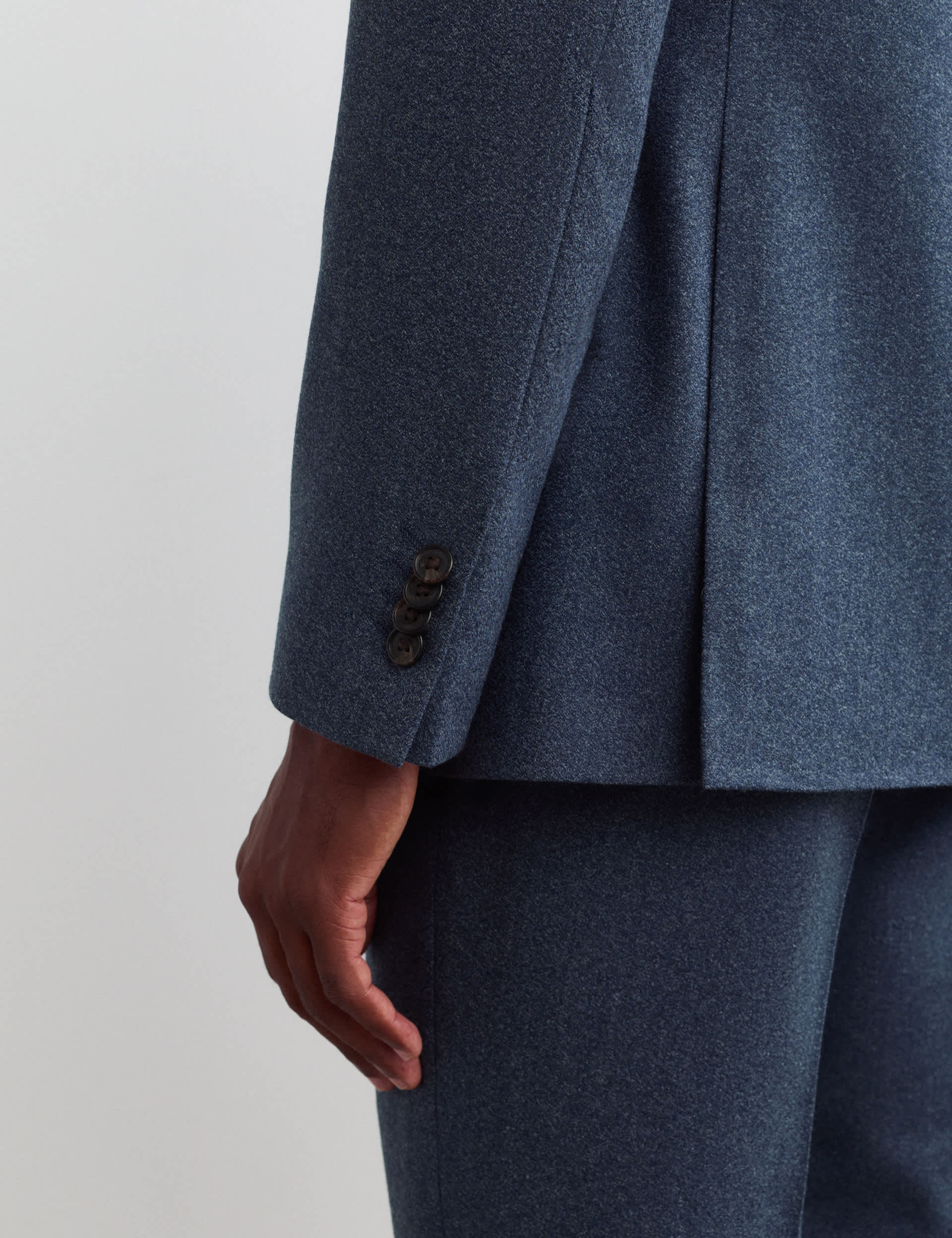 Tailored Fit Pure Wool Mouliné Suit Jacket thumbnail 4