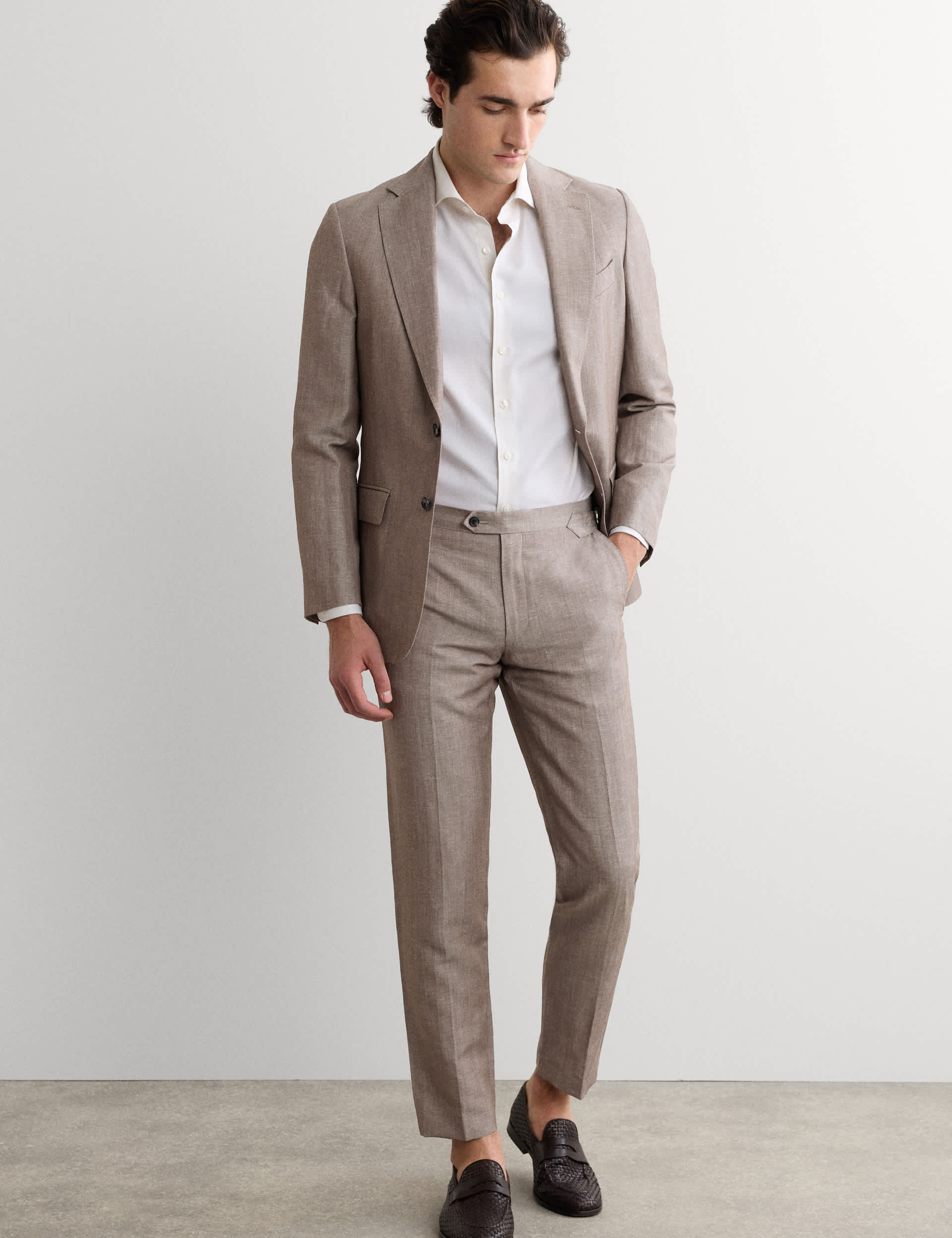 Tailored Fit Italian Wool Linen Blend Suit Jacket thumbnail 6