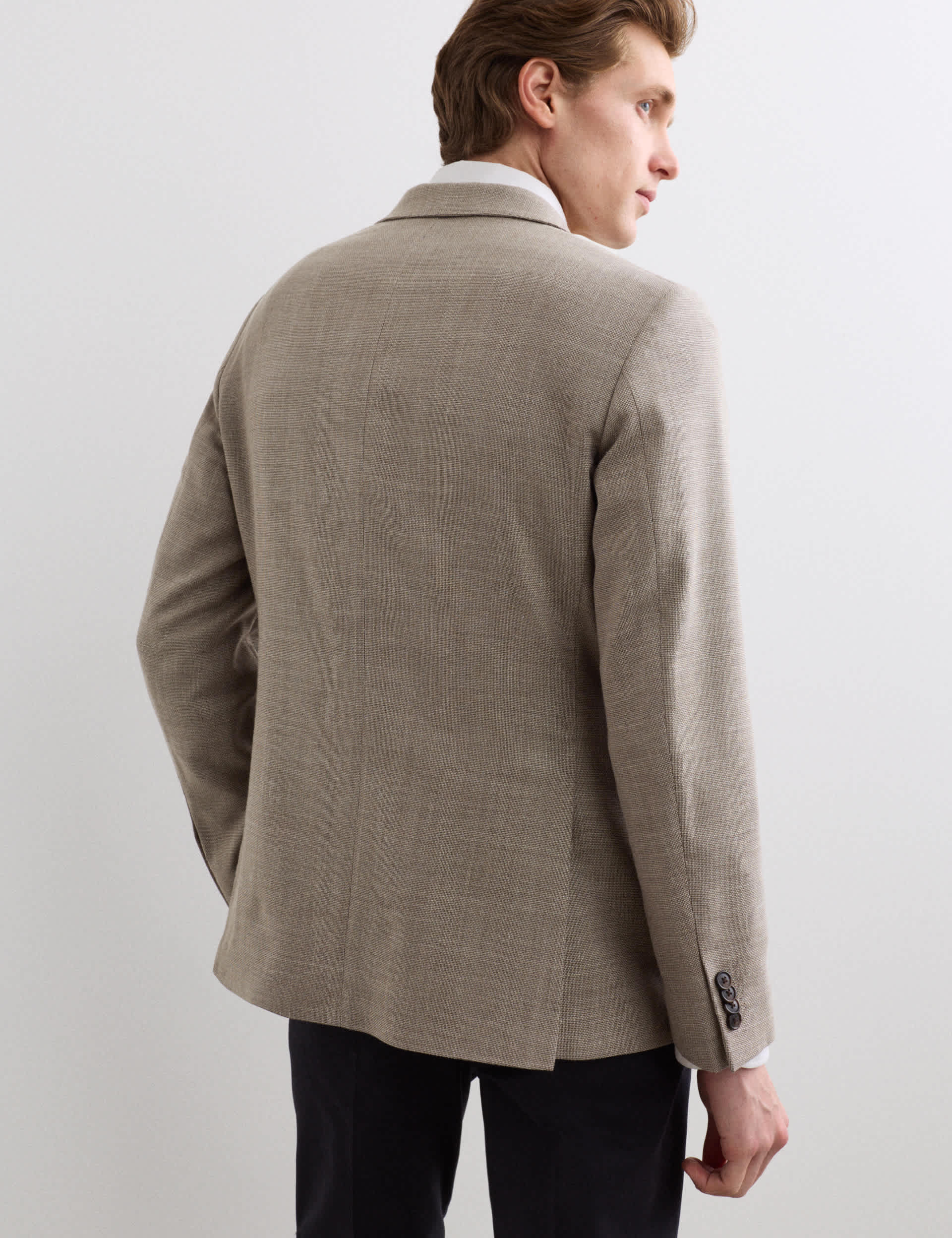 Tailored Fit Italian Wool Rich Blazer with Silk thumbnail 8