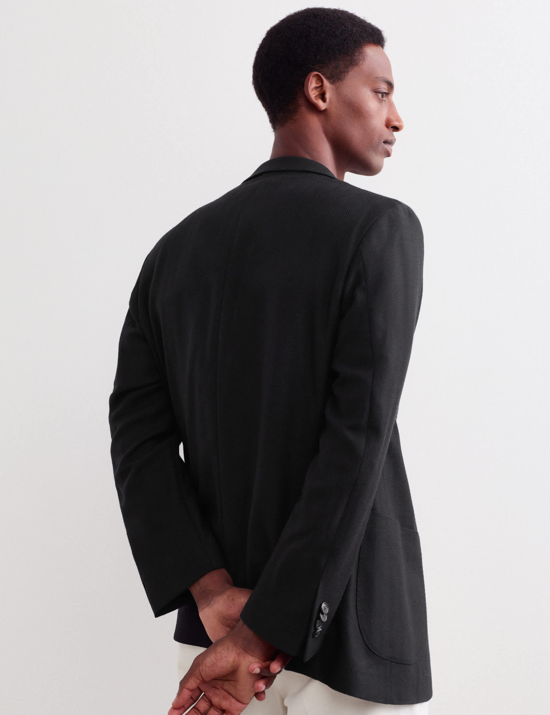 Tailored Fit Wool Herringbone Blazer thumbnail 6