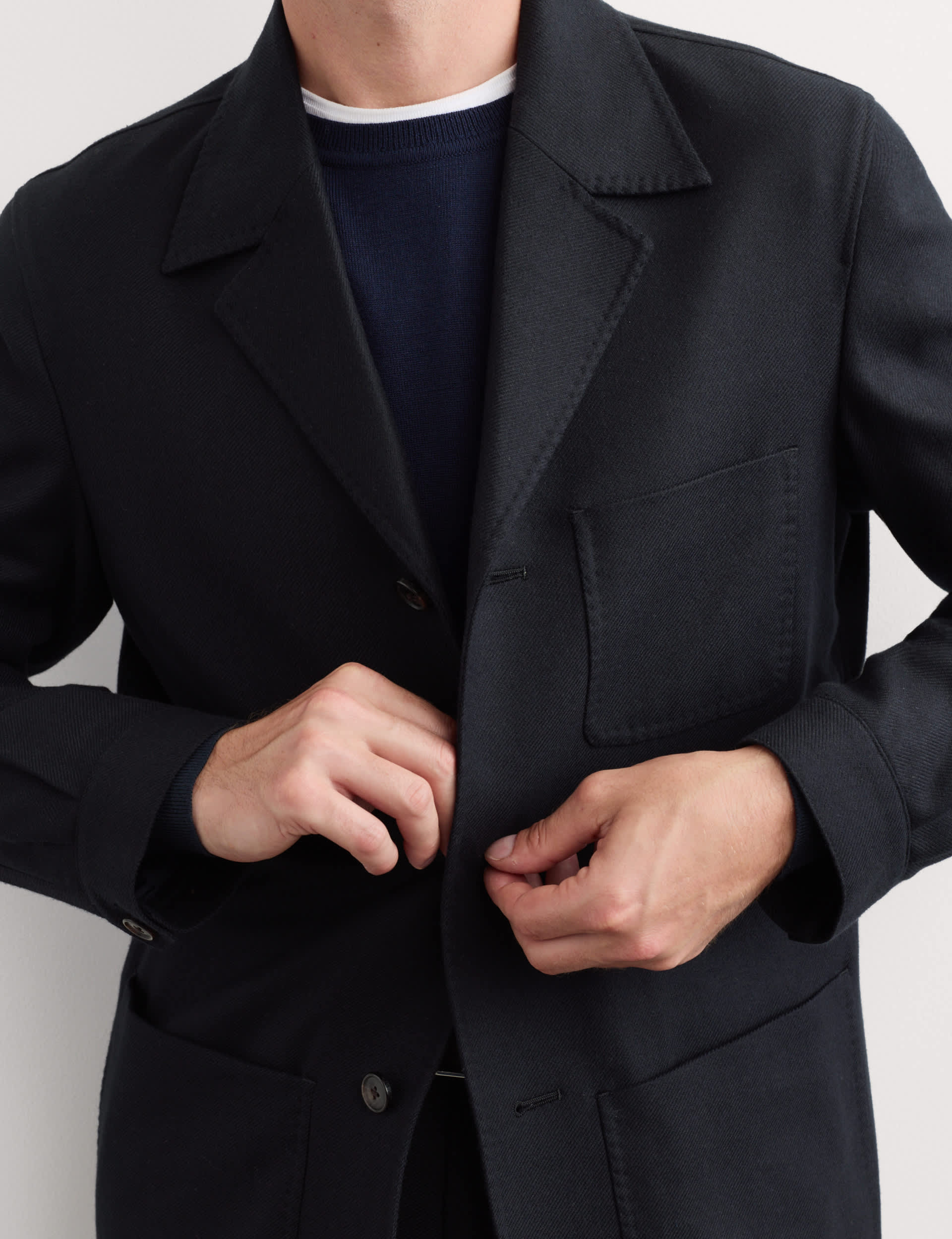 Wool Blend Tailored Fit Suit Jacket thumbnail 3