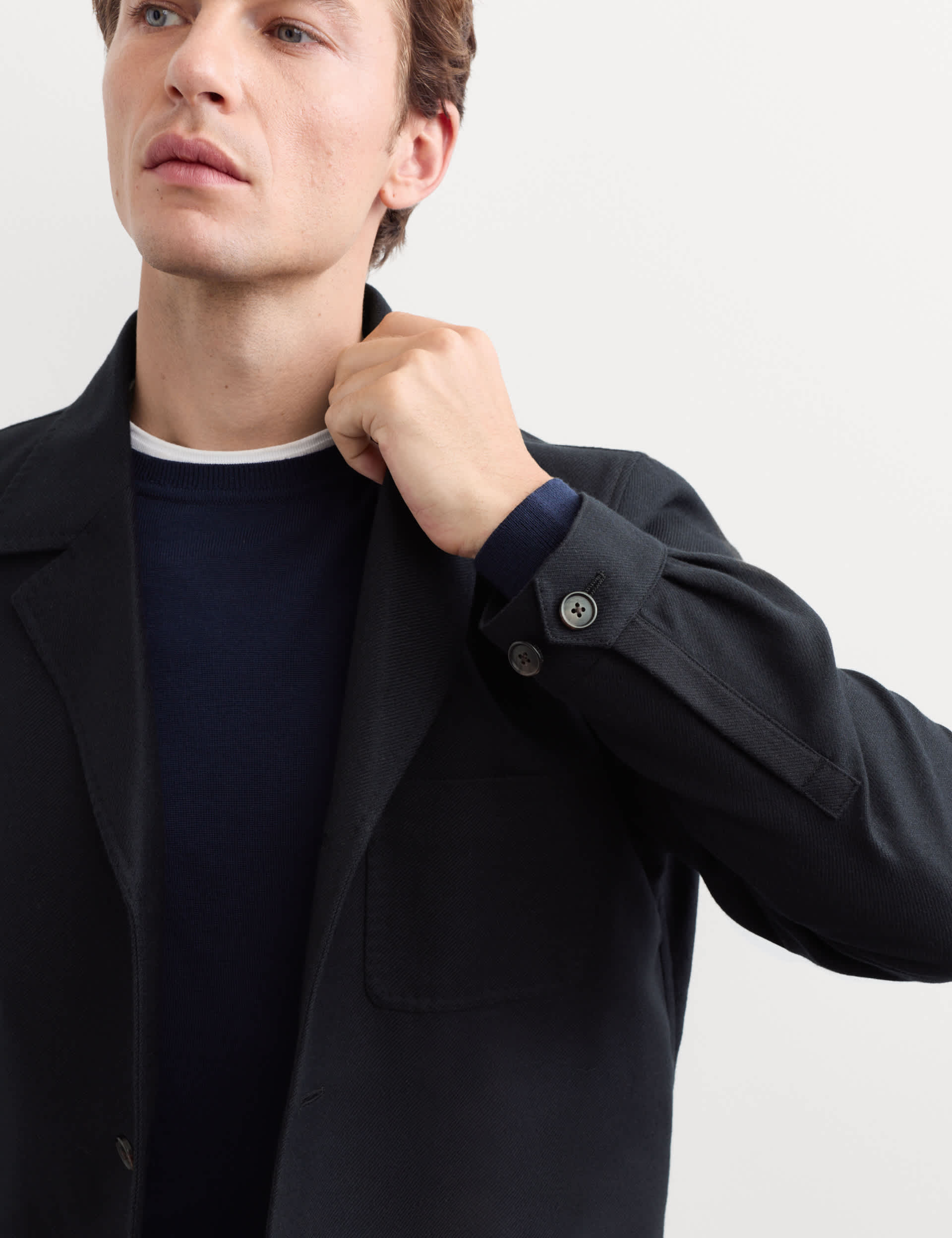 Wool Blend Tailored Fit Suit Jacket thumbnail 4