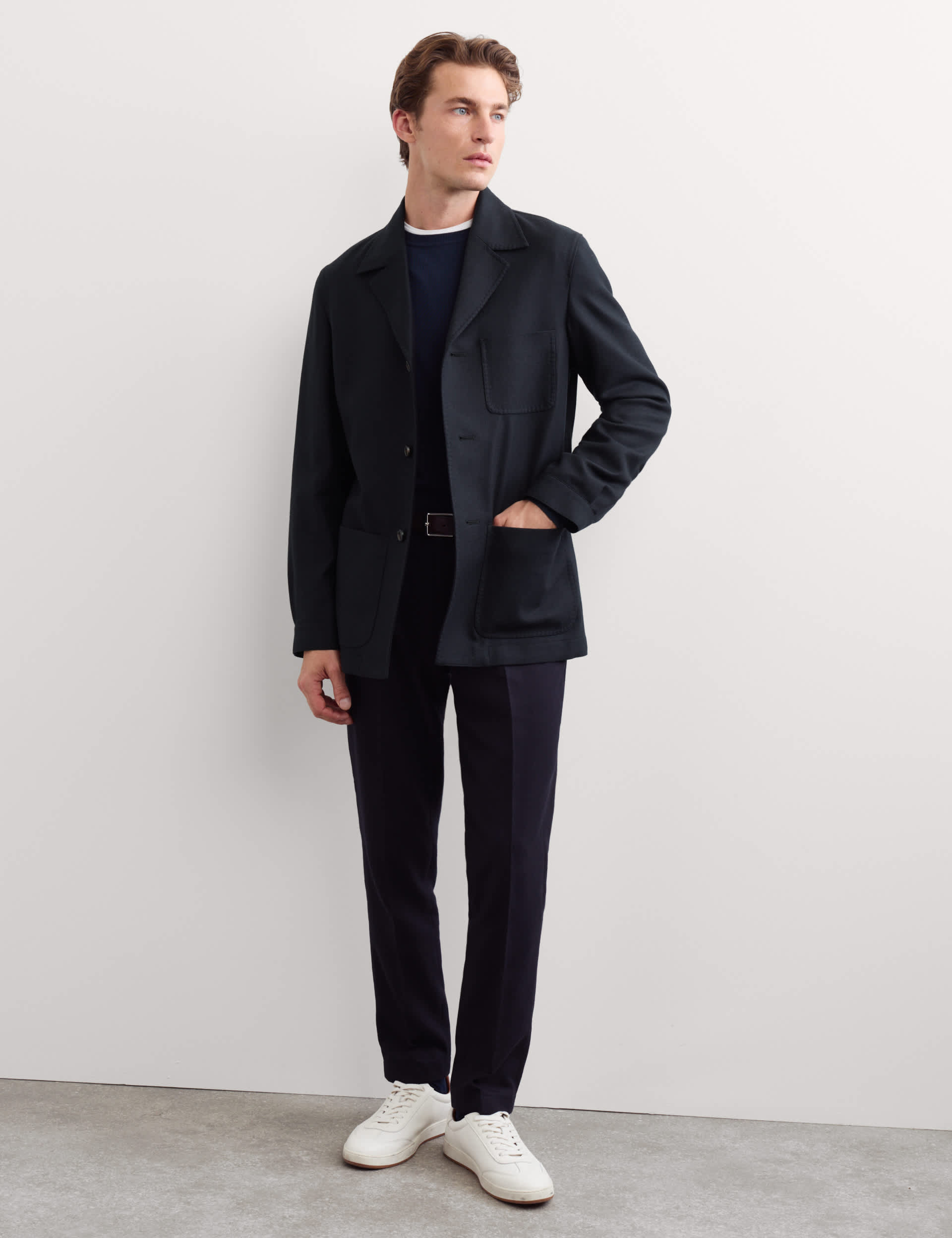 Wool Blend Tailored Fit Suit Jacket thumbnail 6