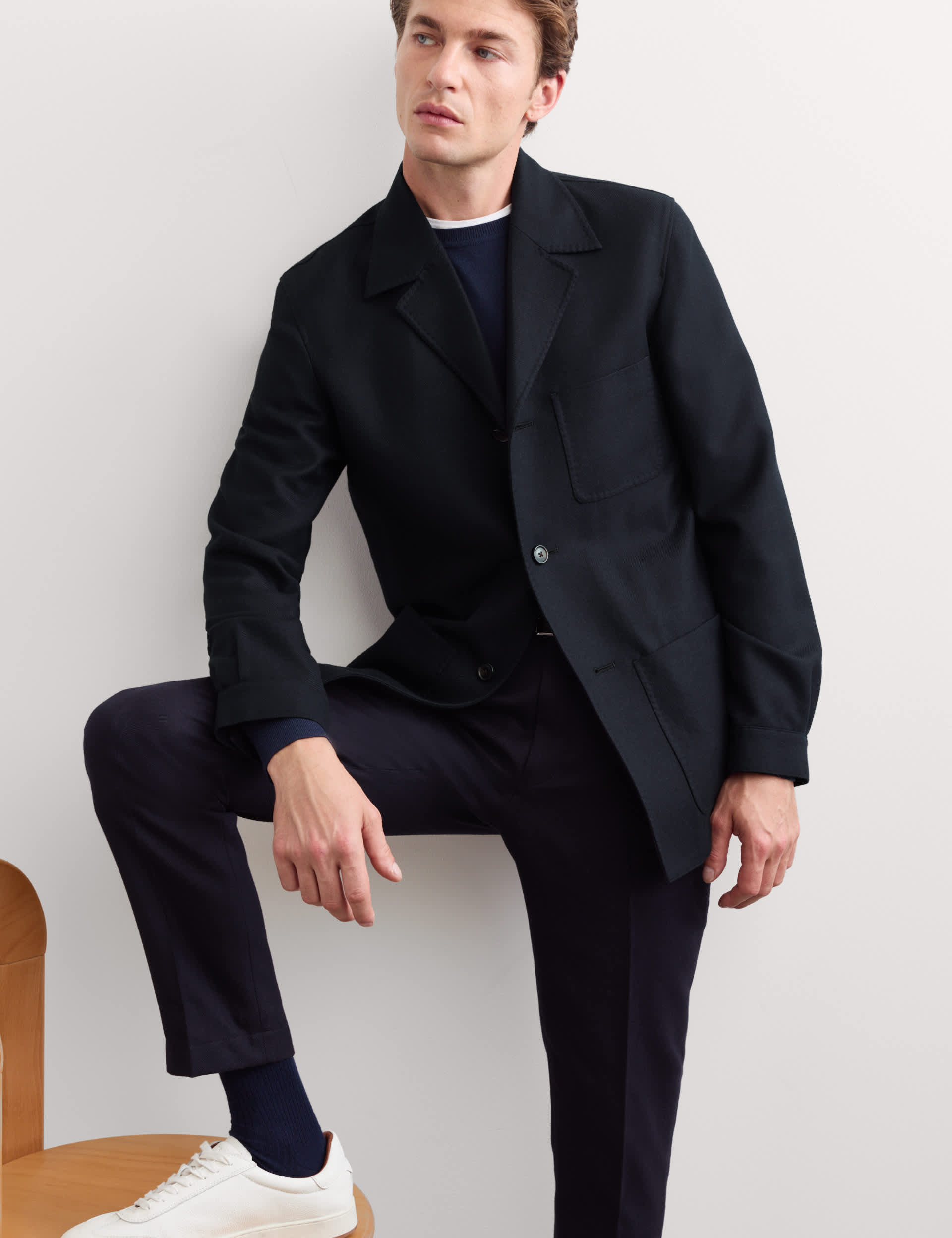 Wool Blend Tailored Fit Suit Jacket thumbnail 7