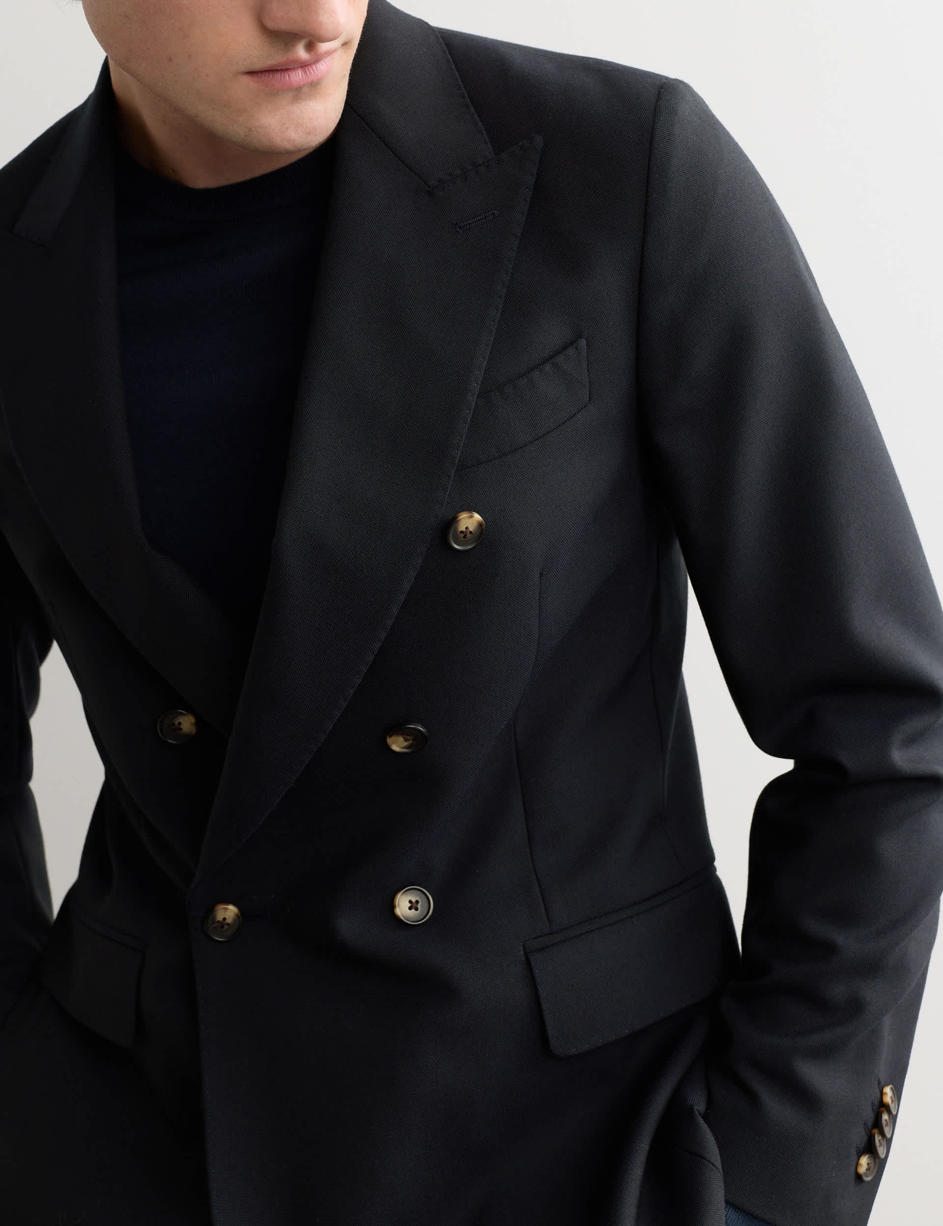 Tailored Fit Italian Pure Wool Blazer thumbnail 3