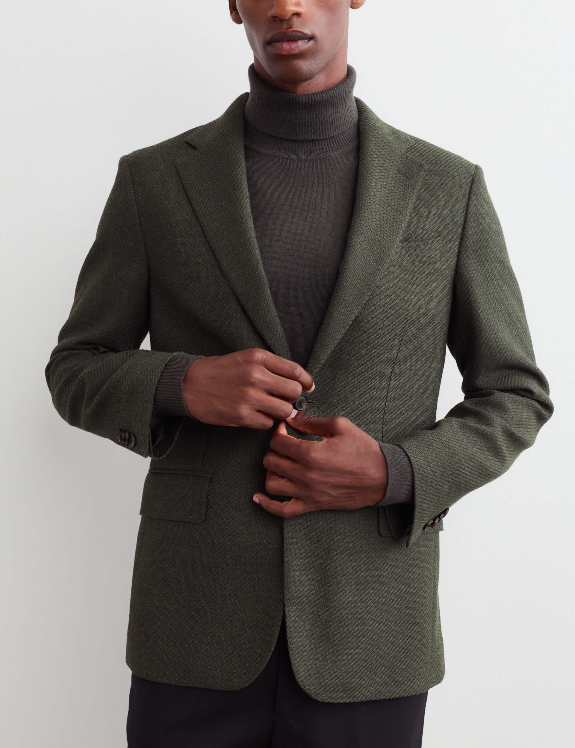 Tailored Fit Wool Rich Twill Blazer thumbnail 4