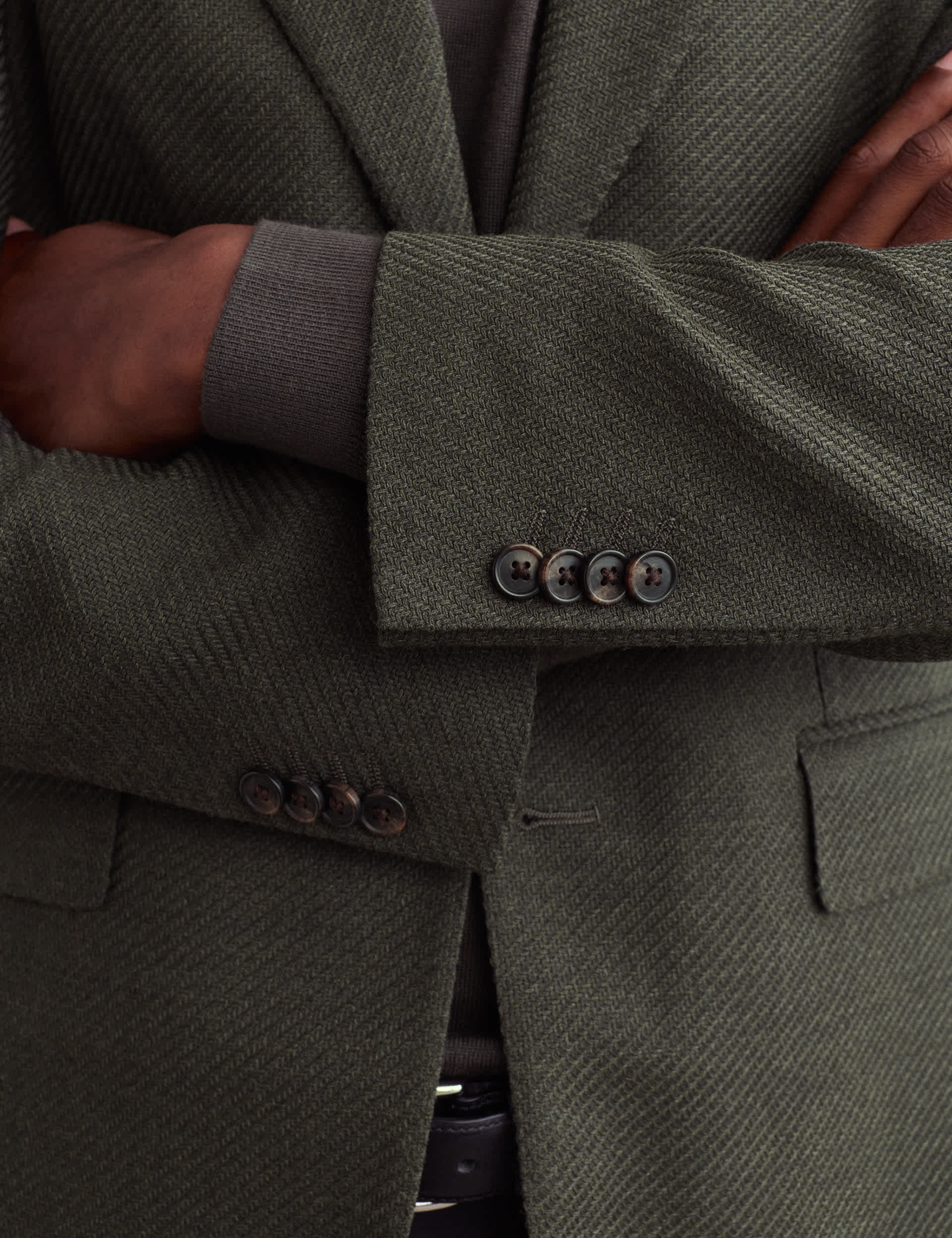 Tailored Fit Wool Rich Twill Blazer thumbnail 5