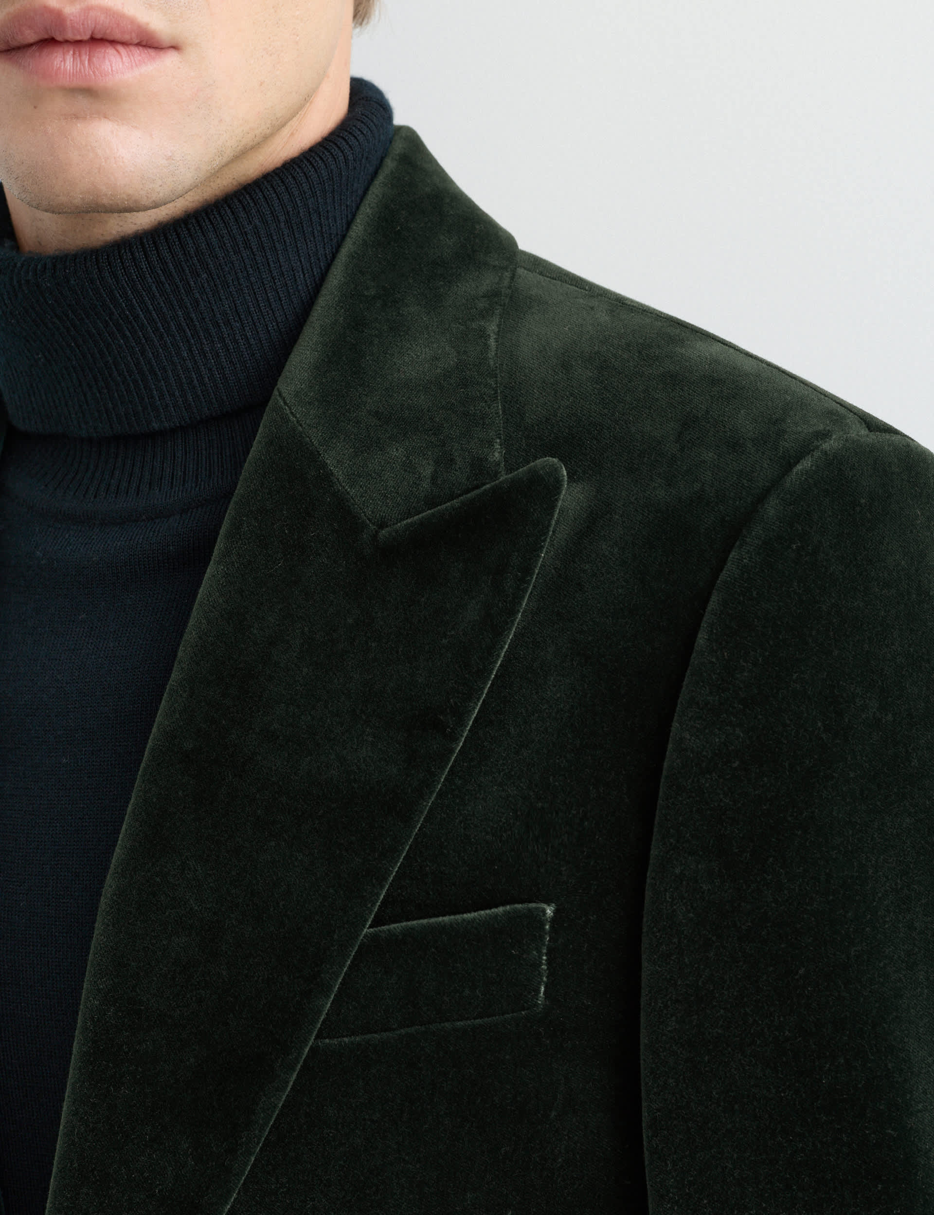 Tailored Fit Pure Cotton Velvet Suit Jacket thumbnail 3