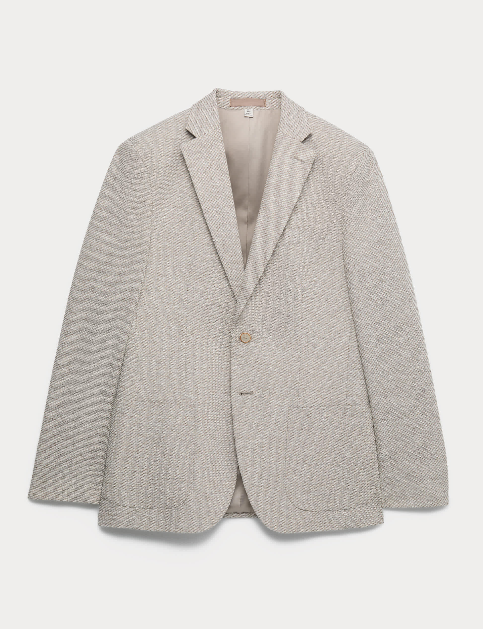Tailored Fit Cotton Blend Textured Stretch Blazer thumbnail 2