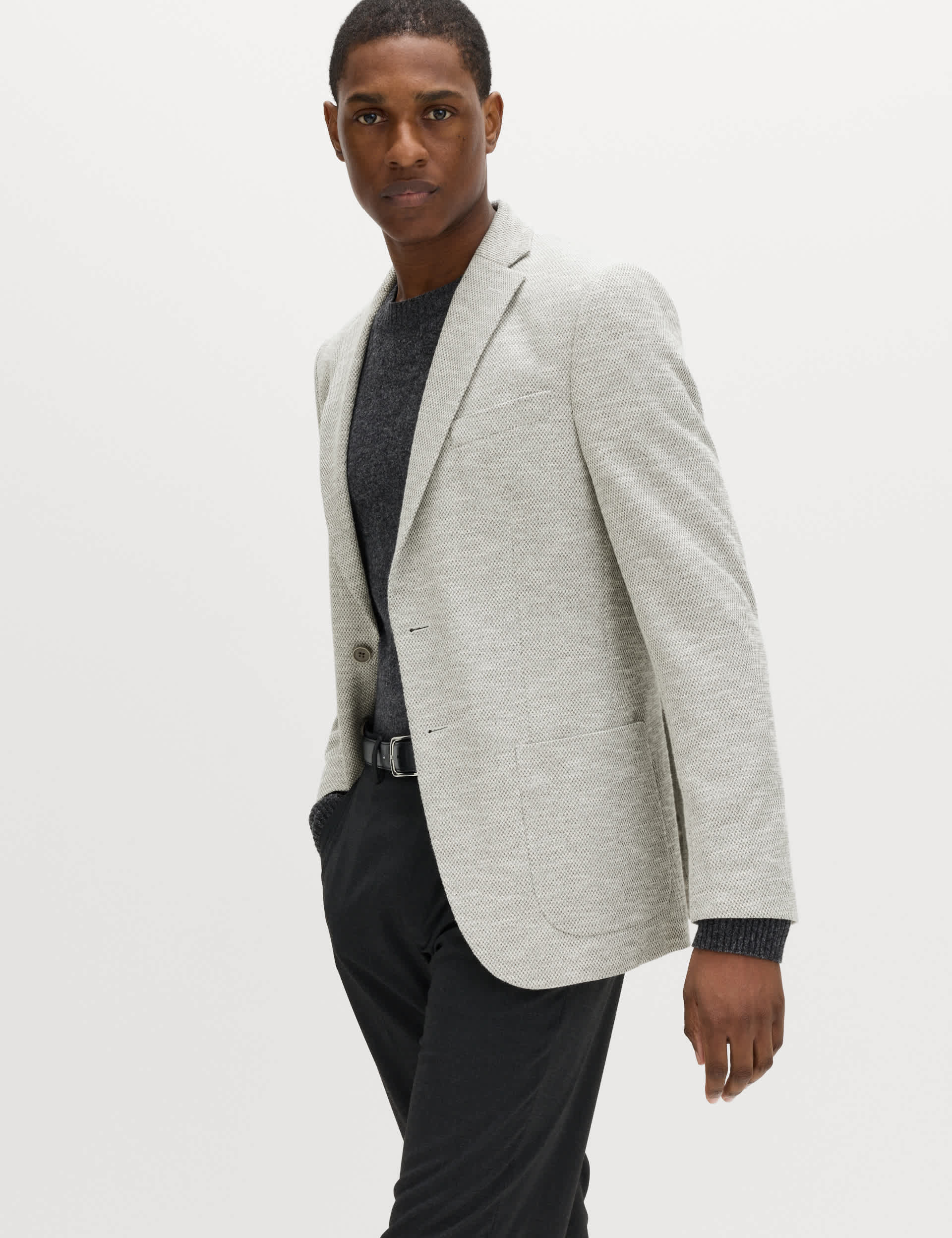 Tailored Fit Textured Stretch Blazer primary image