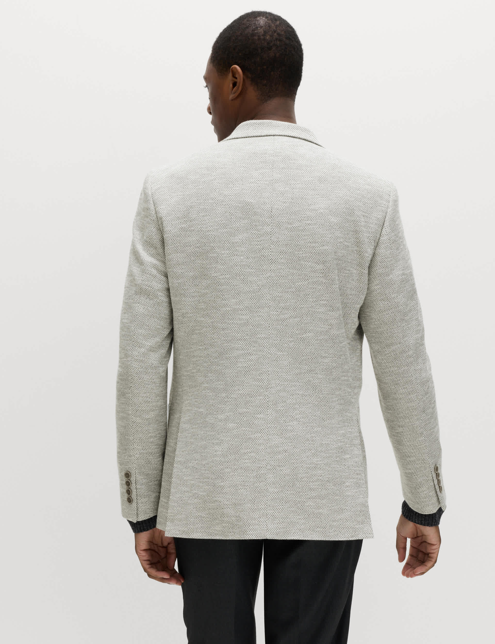 Tailored Fit Textured Stretch Blazer thumbnail 4