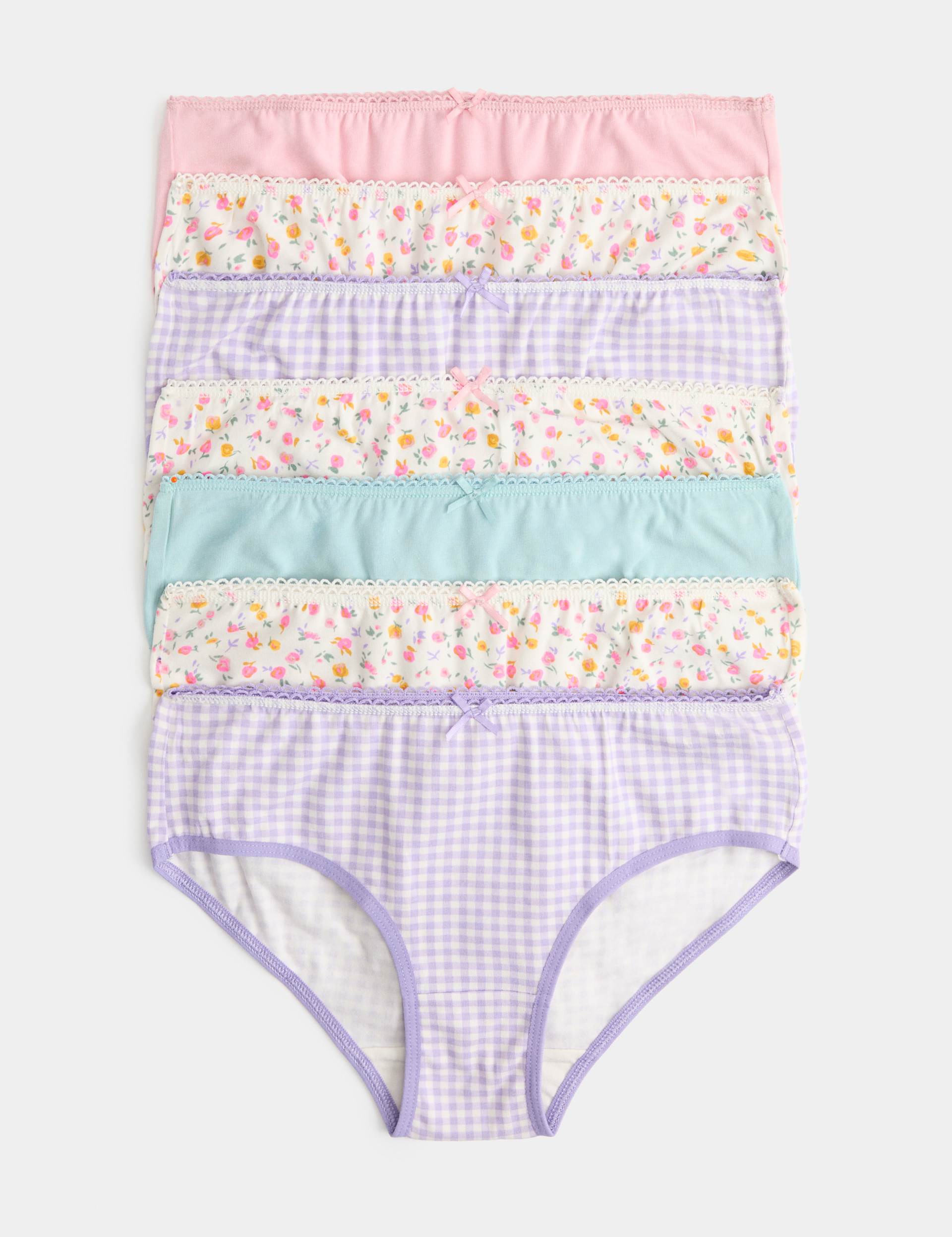 7 Pack Cotton Rich Floral Knickers (18 Mths - 16 Yrs)