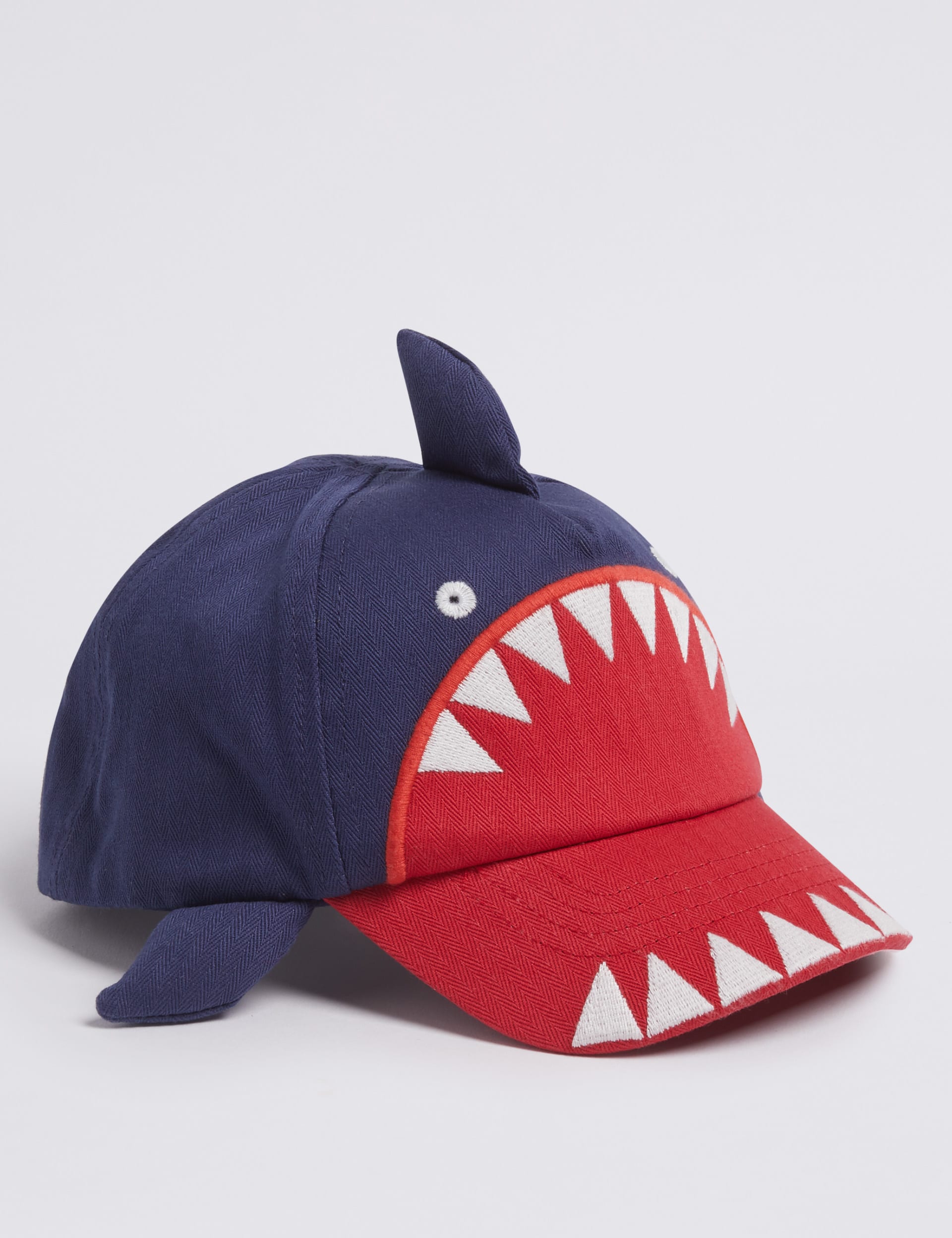 Kids Pure Cotton Shark Baseball Cap 0 6 Years M S