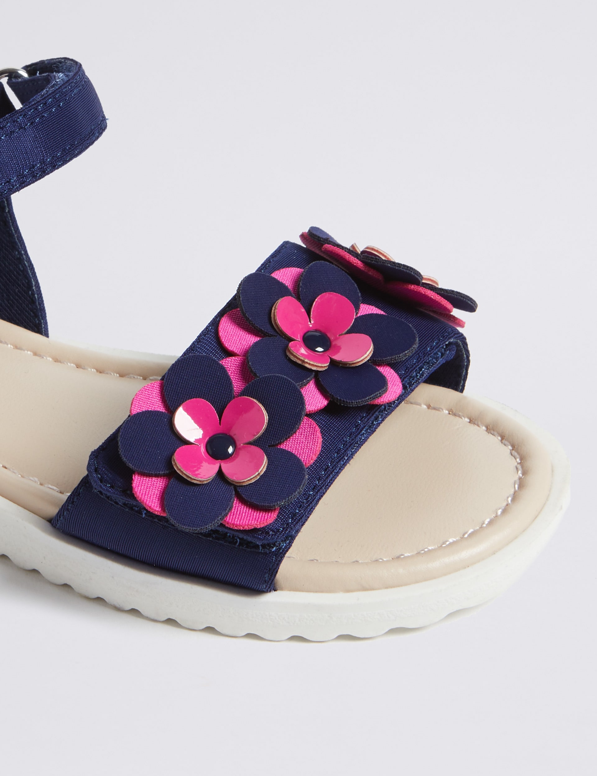 Floral footbed sandals hot sale