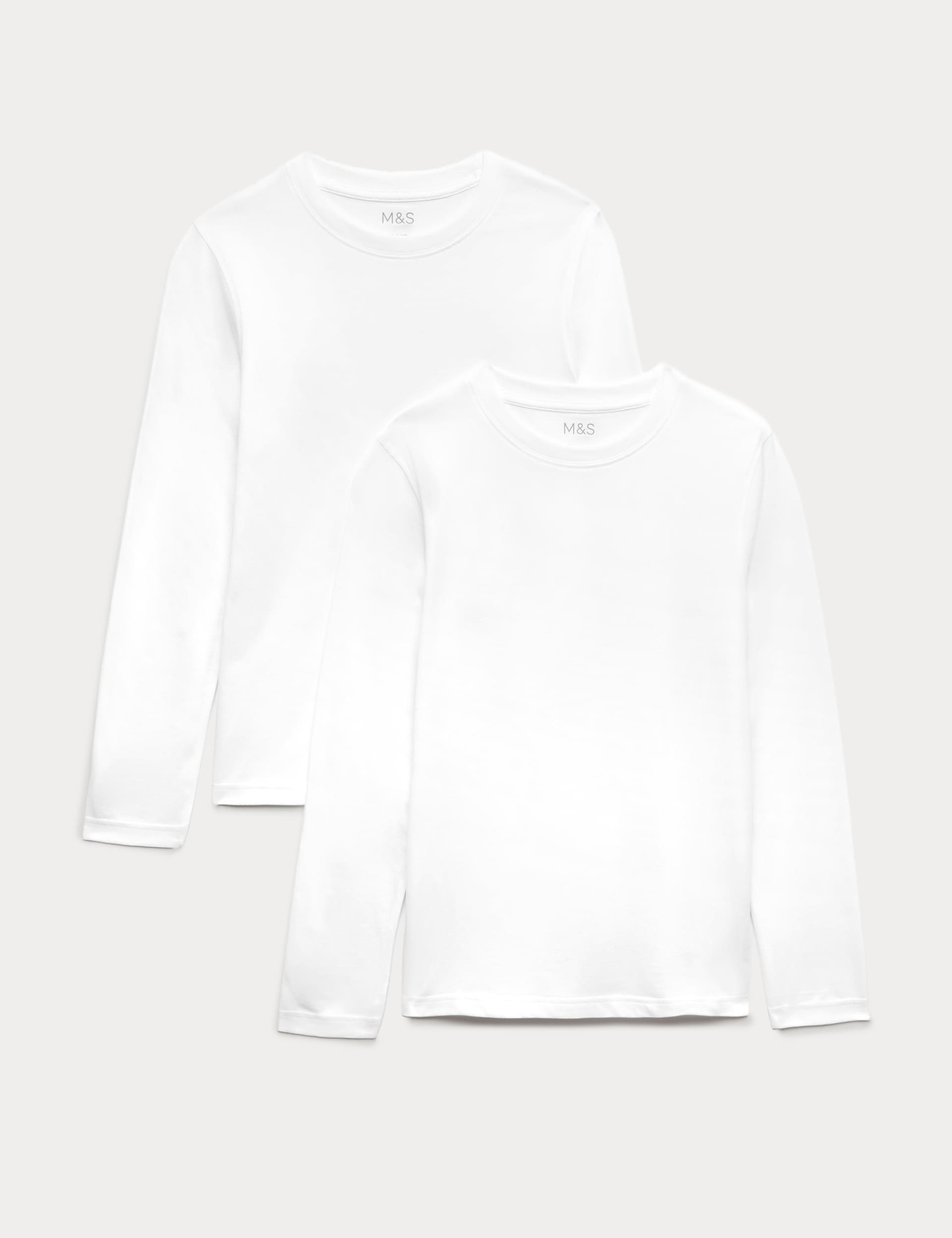 2 Pack Unisex Pure Cotton School T-Shirts (2-16 Yrs)