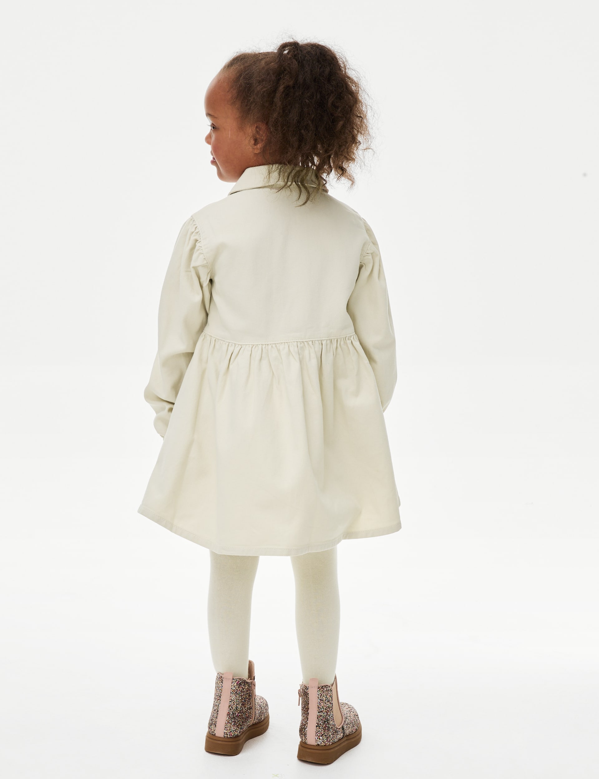 Jean dress with tights sale