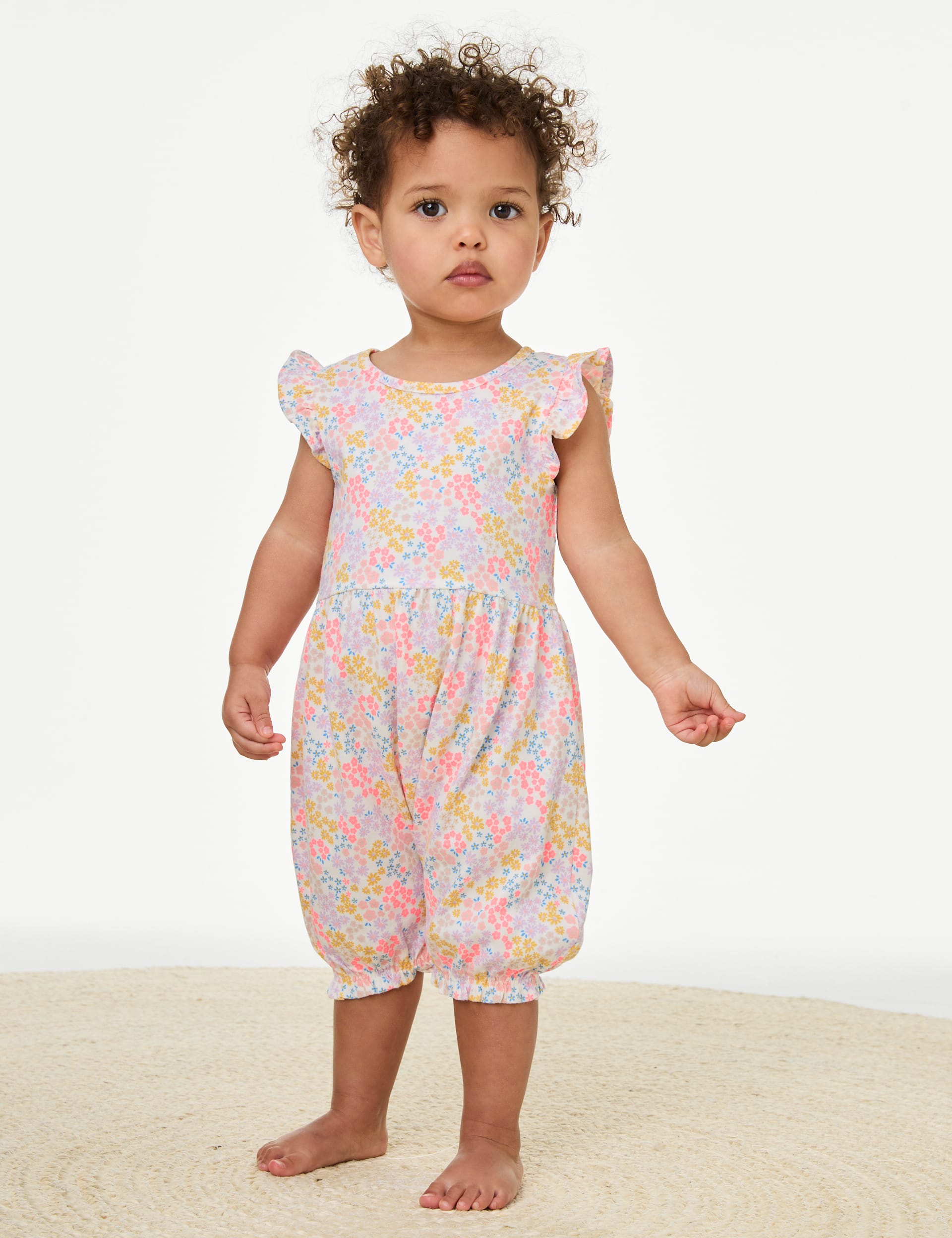 Pure Cotton Ditsy Floral Romper (0-3 Yrs) | M&S Collection | M&S