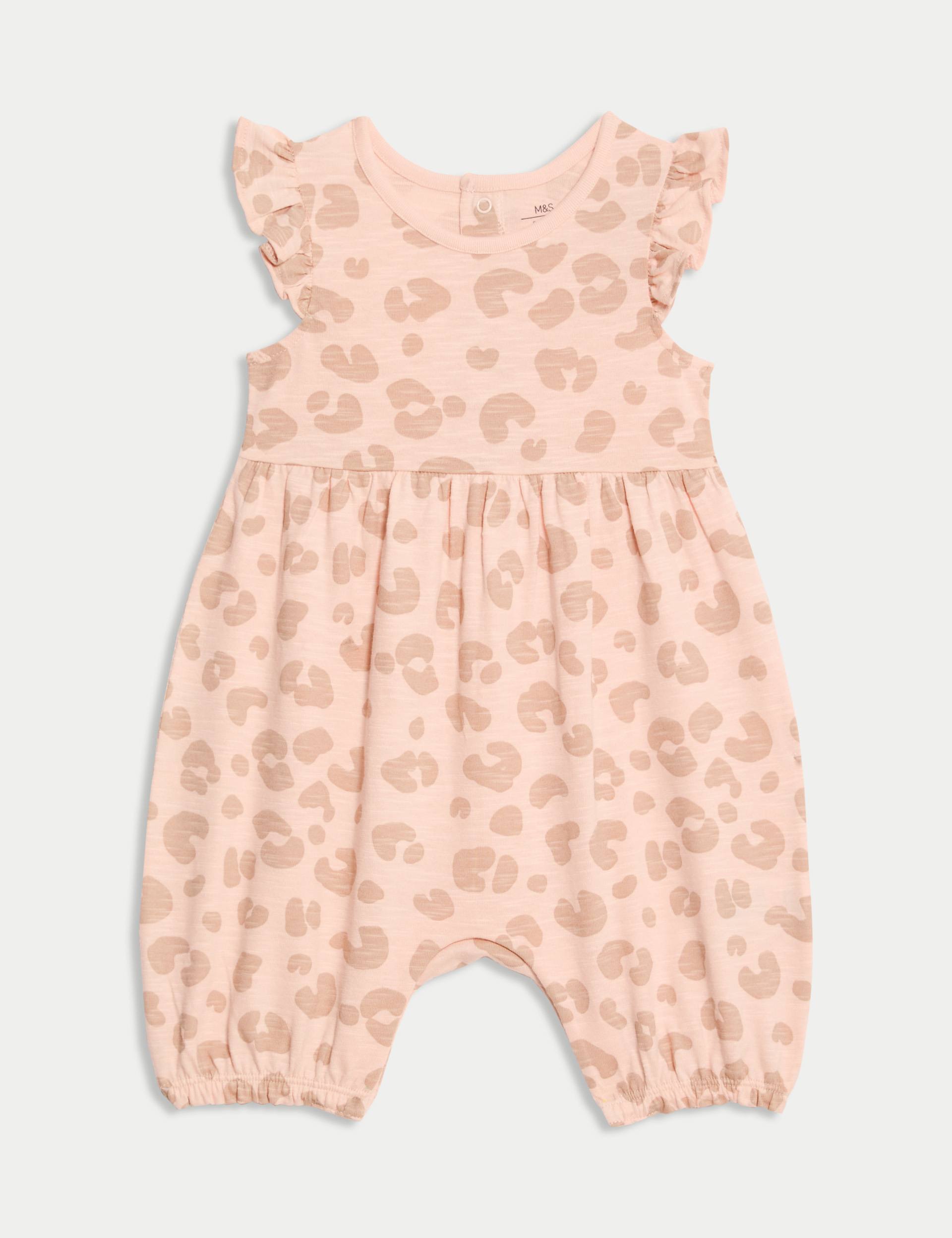 Pure Cotton Jersey Animal Print Romper (0 Mths - 3 Yrs)