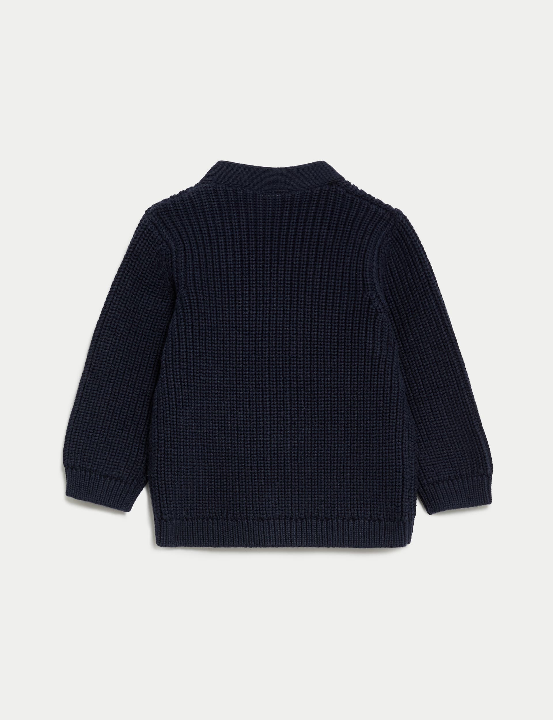Pure Cotton Chunky Knitted Cardigan 0 3 Yrs M S Collection M S