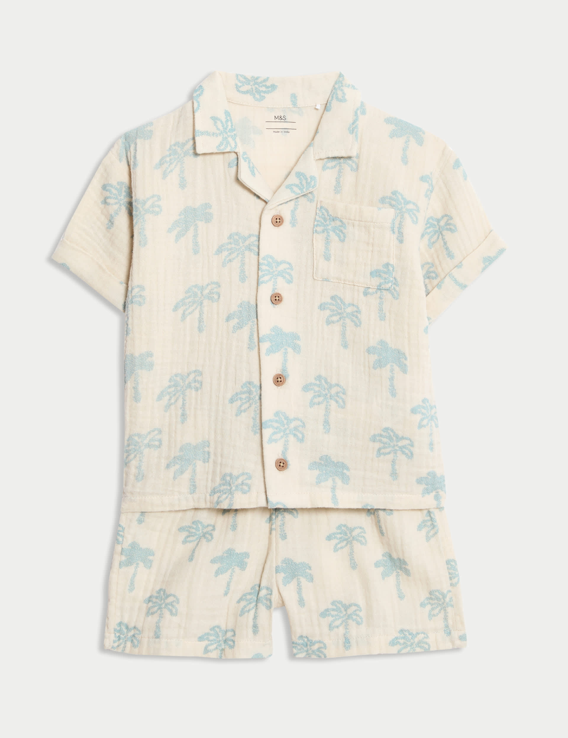 2pc Pure Cotton Palm Tree Top & Bottom Outfit (0 Mths - 6 Yrs)