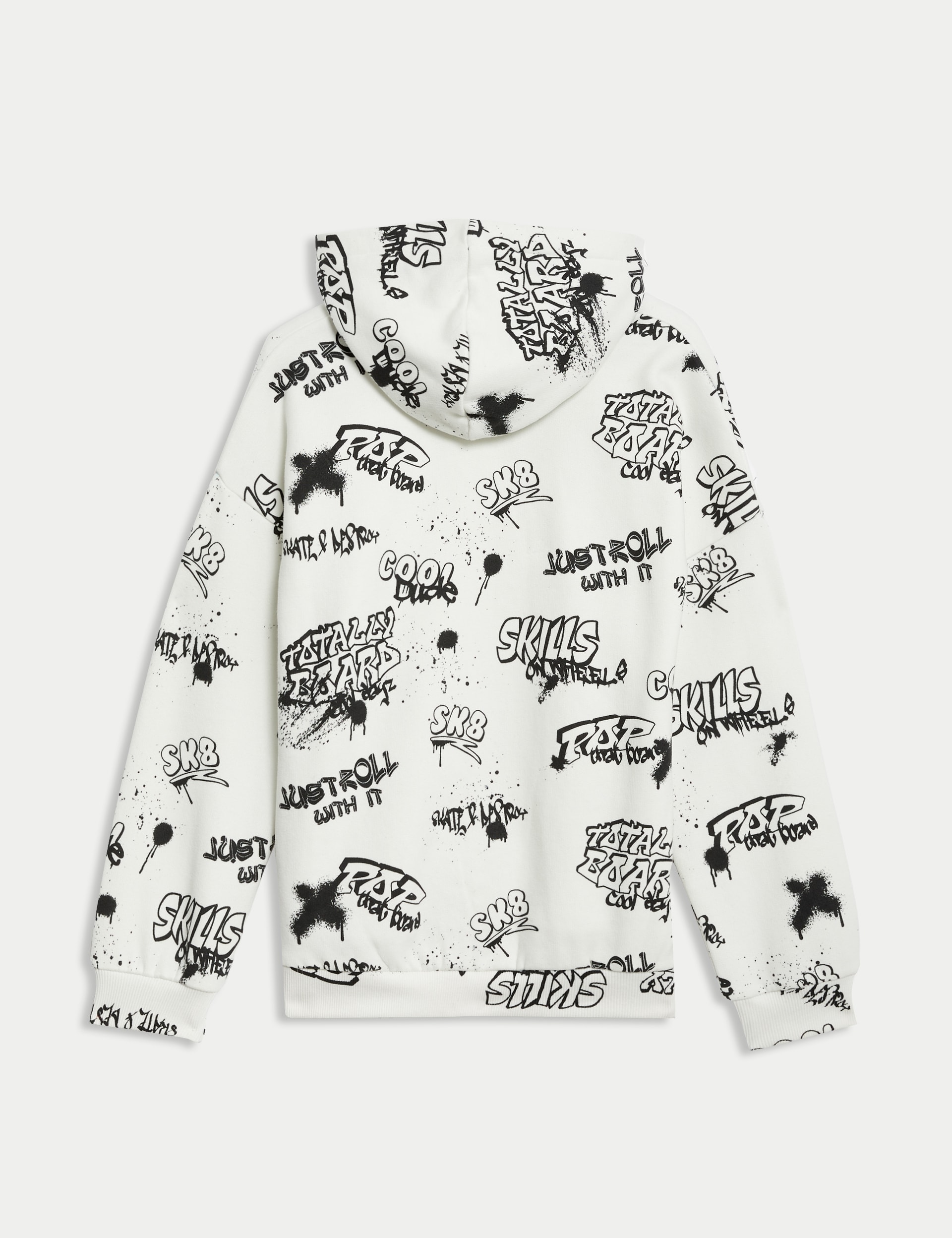 Cotton Rich Graffiti Print Hoodie 6 16 Yrs