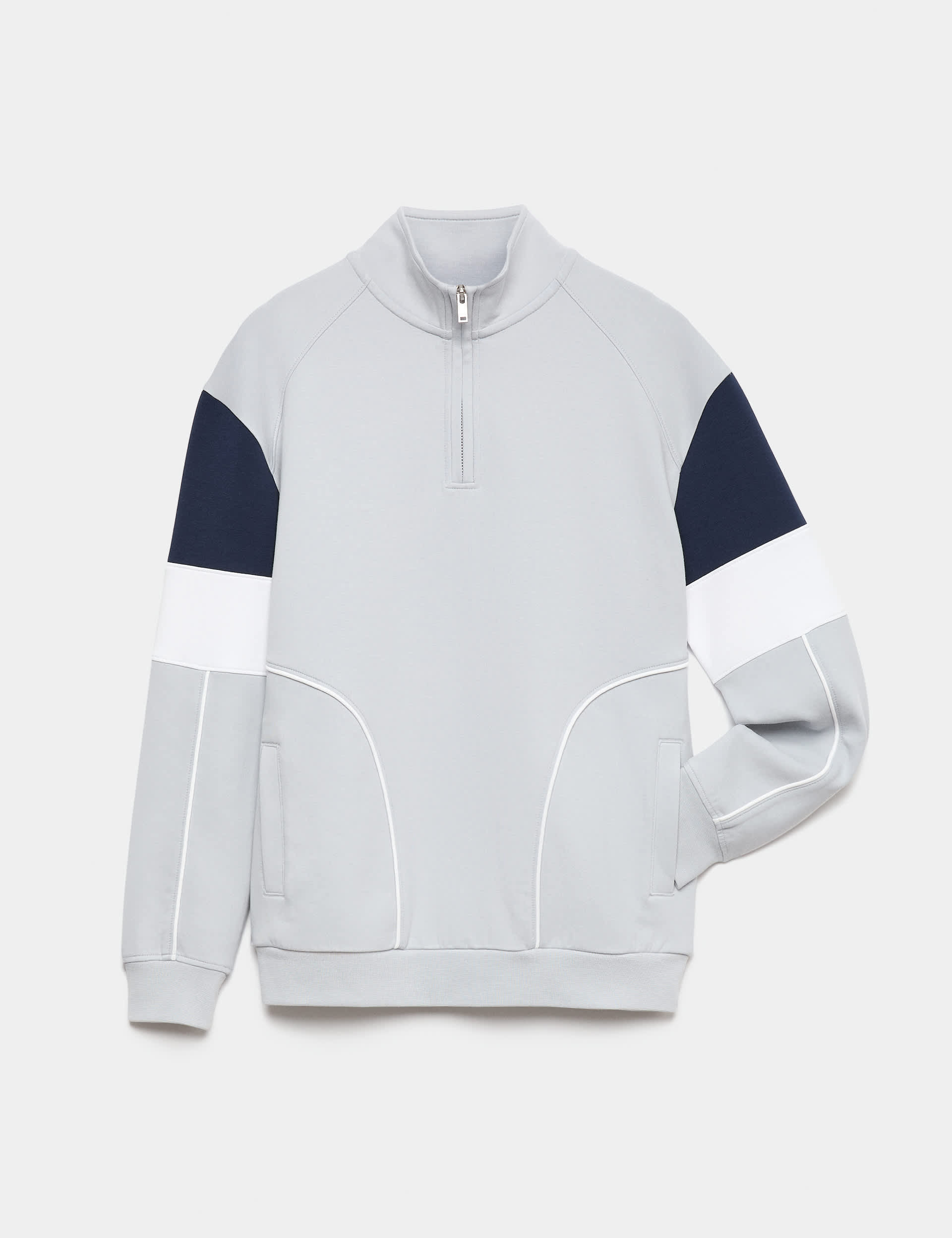 Cotton Rich Colourblock Zip Sweatshirt (6-16 Yrs)