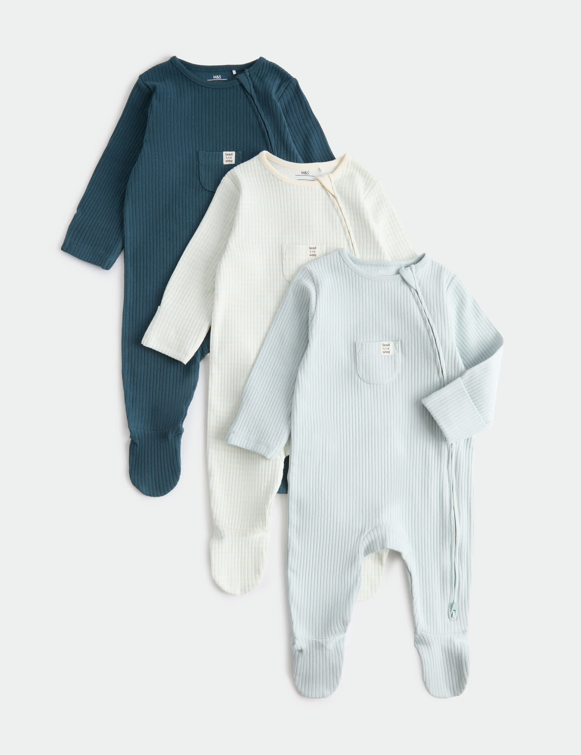 3 Pack Cotton Rich Statement Sleepsuits (7lbs - 3 Yrs)