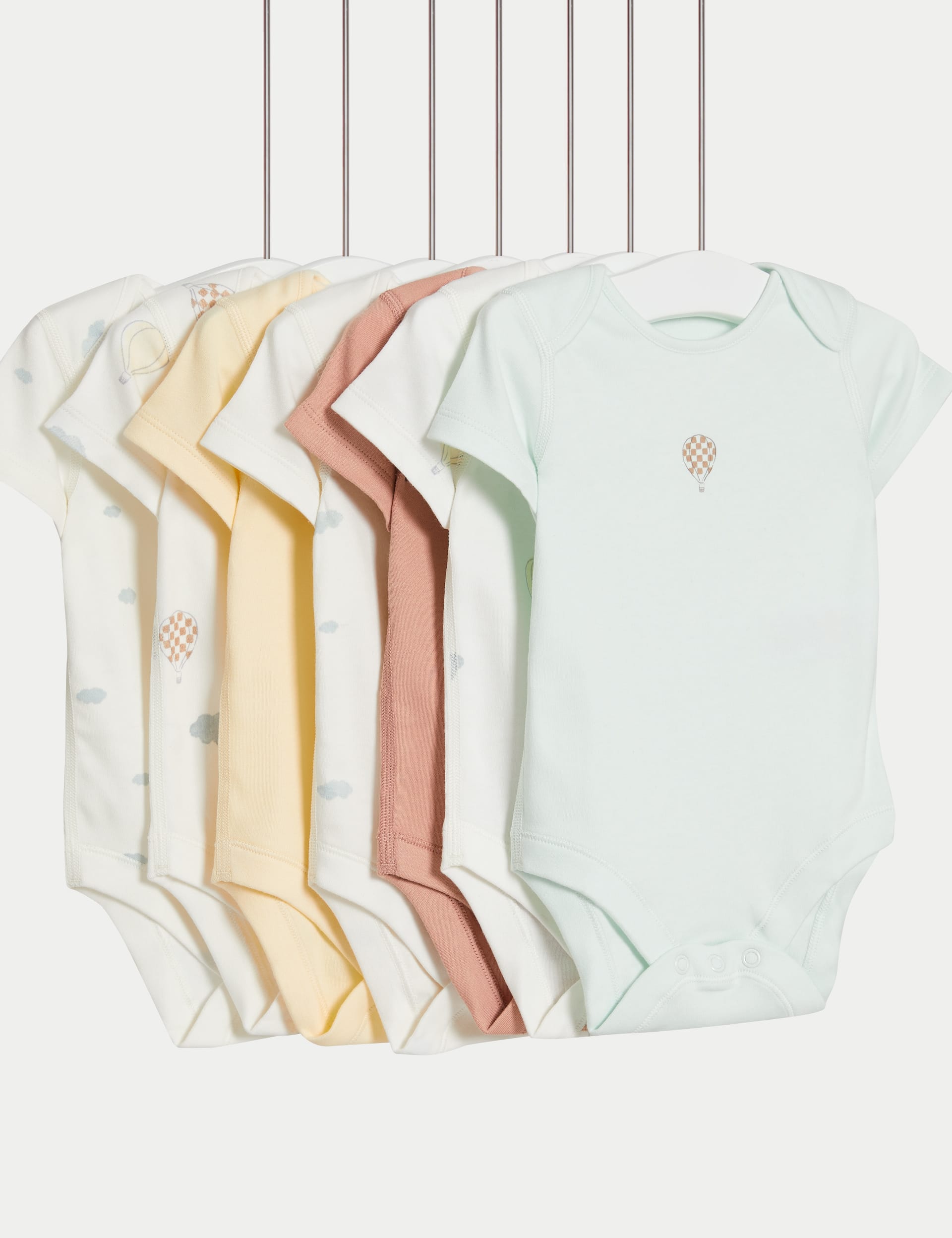 7pk Pure Cotton Print Bodysuit (0-3 Yrs)
