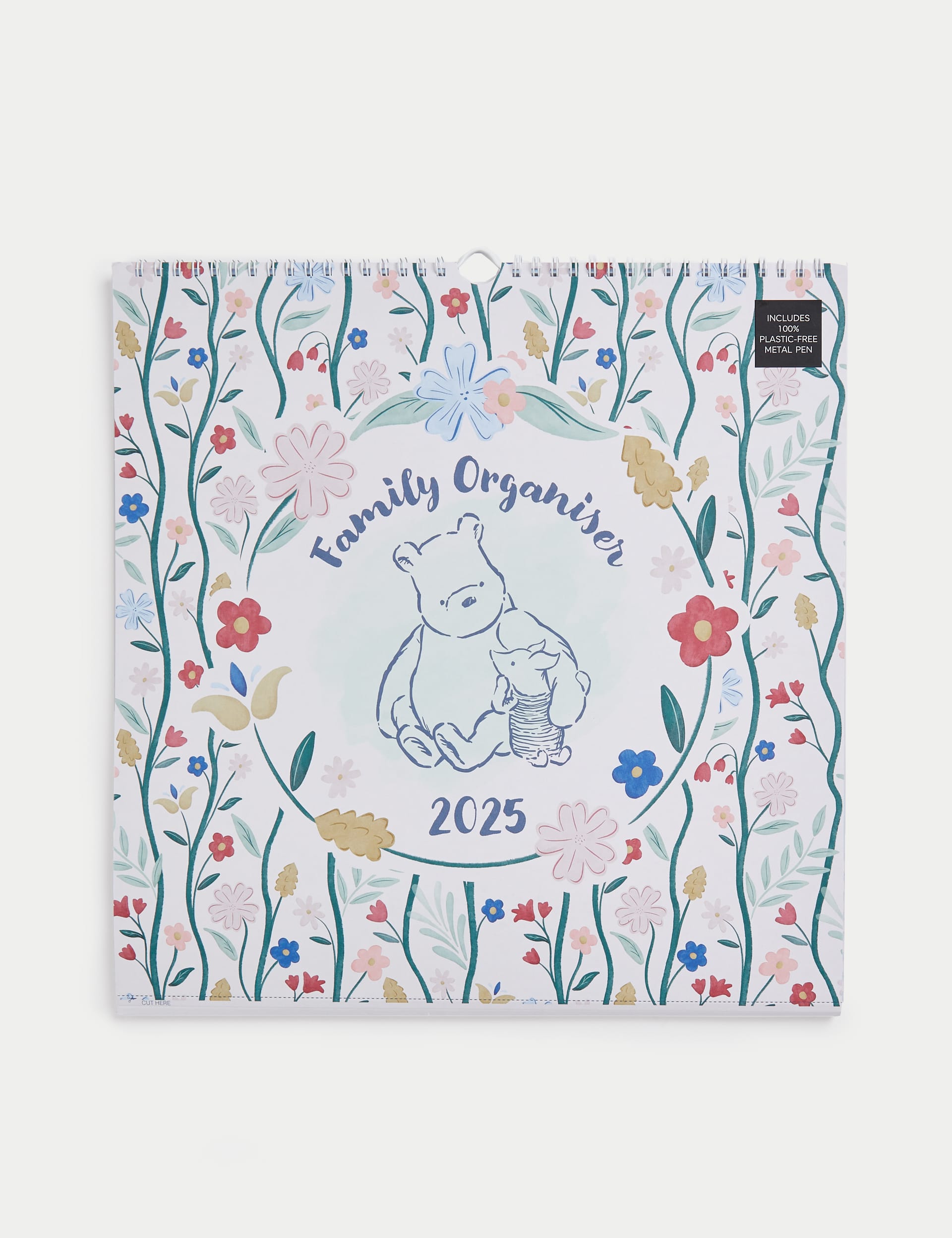 2025 Large Calendar & Family Organiser with Pen Winnie the Pooh™ M&S