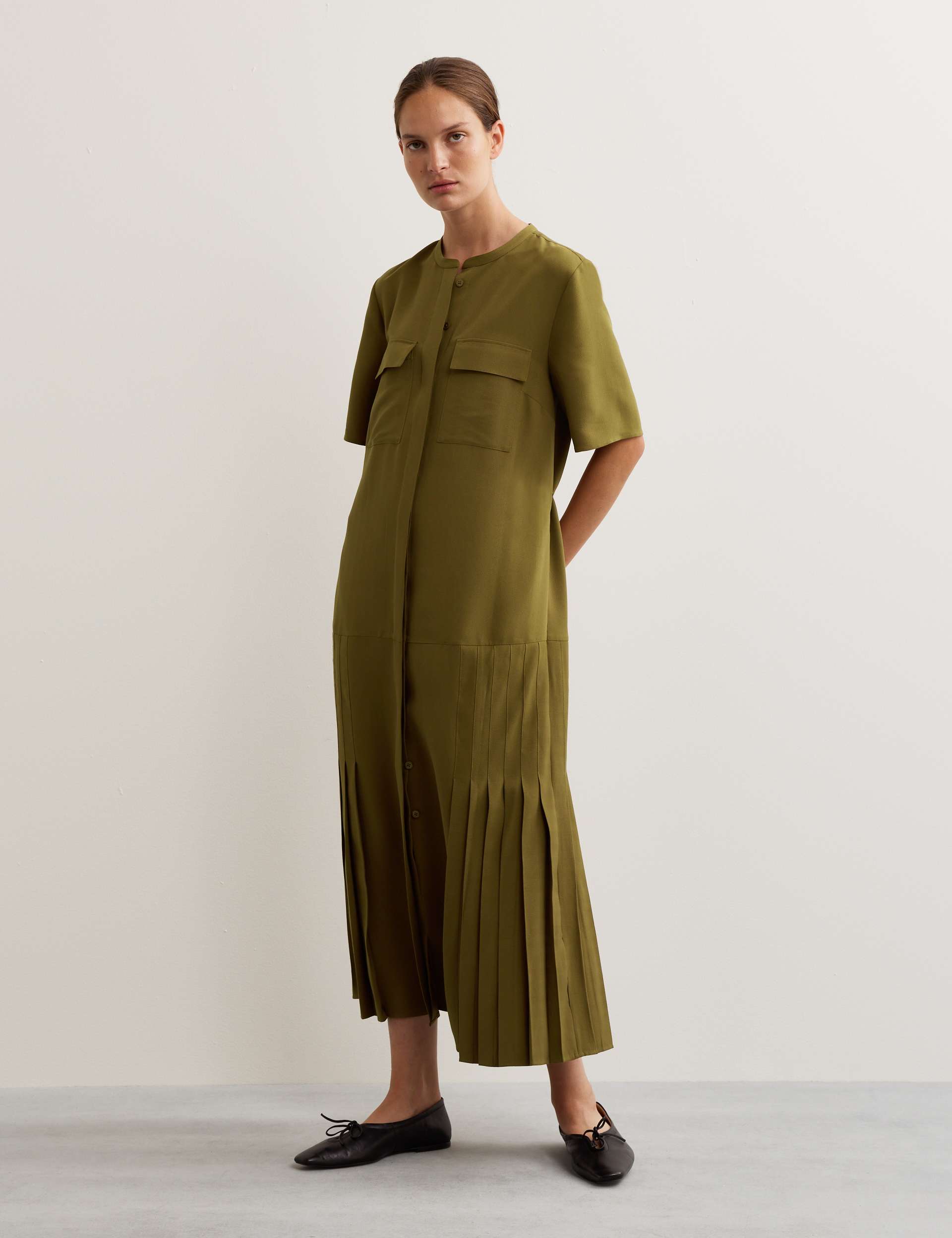 Midi Waist Shirt Dress