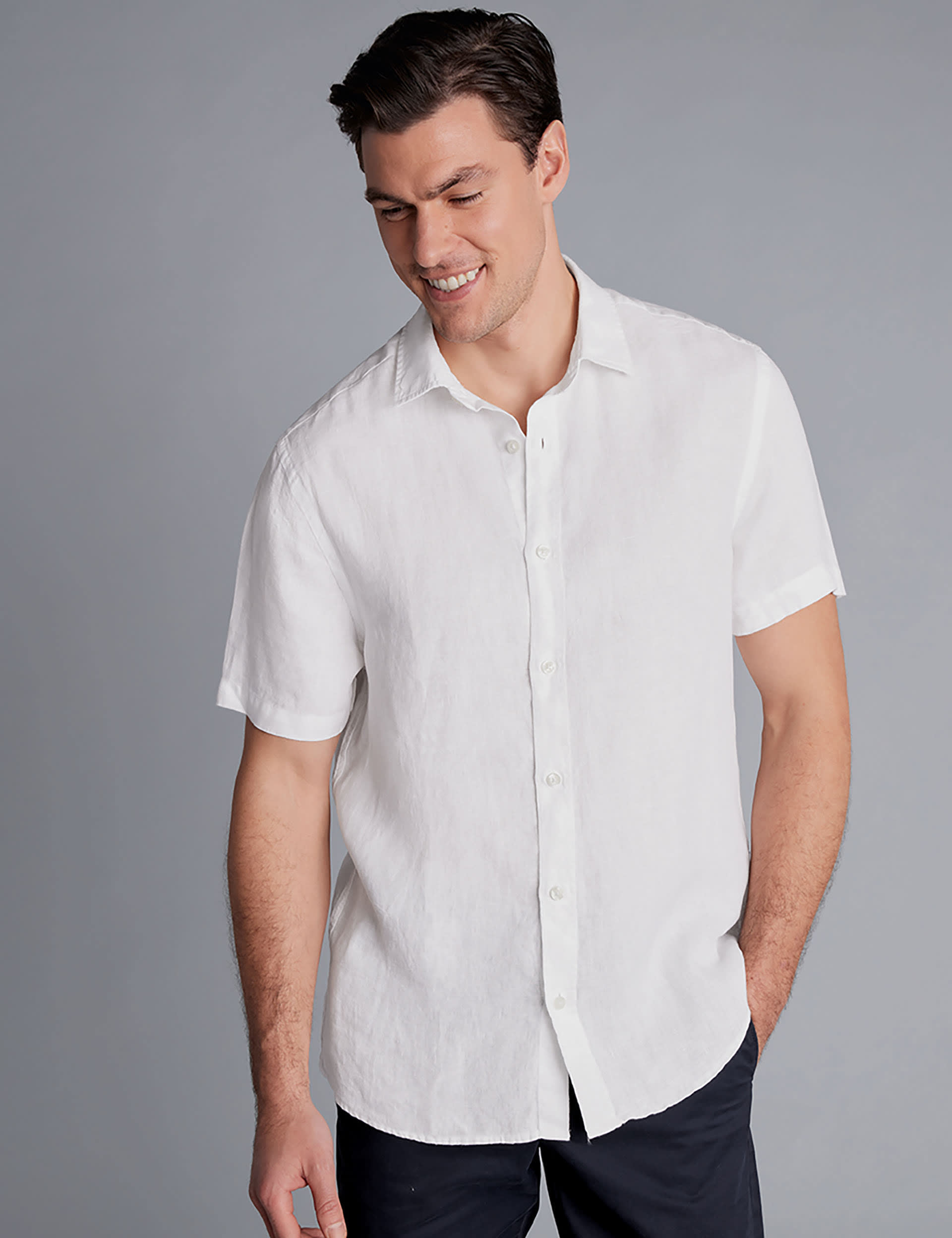 Slim Fit Pure Linen Shirt | Charles Tyrwhitt | M&S