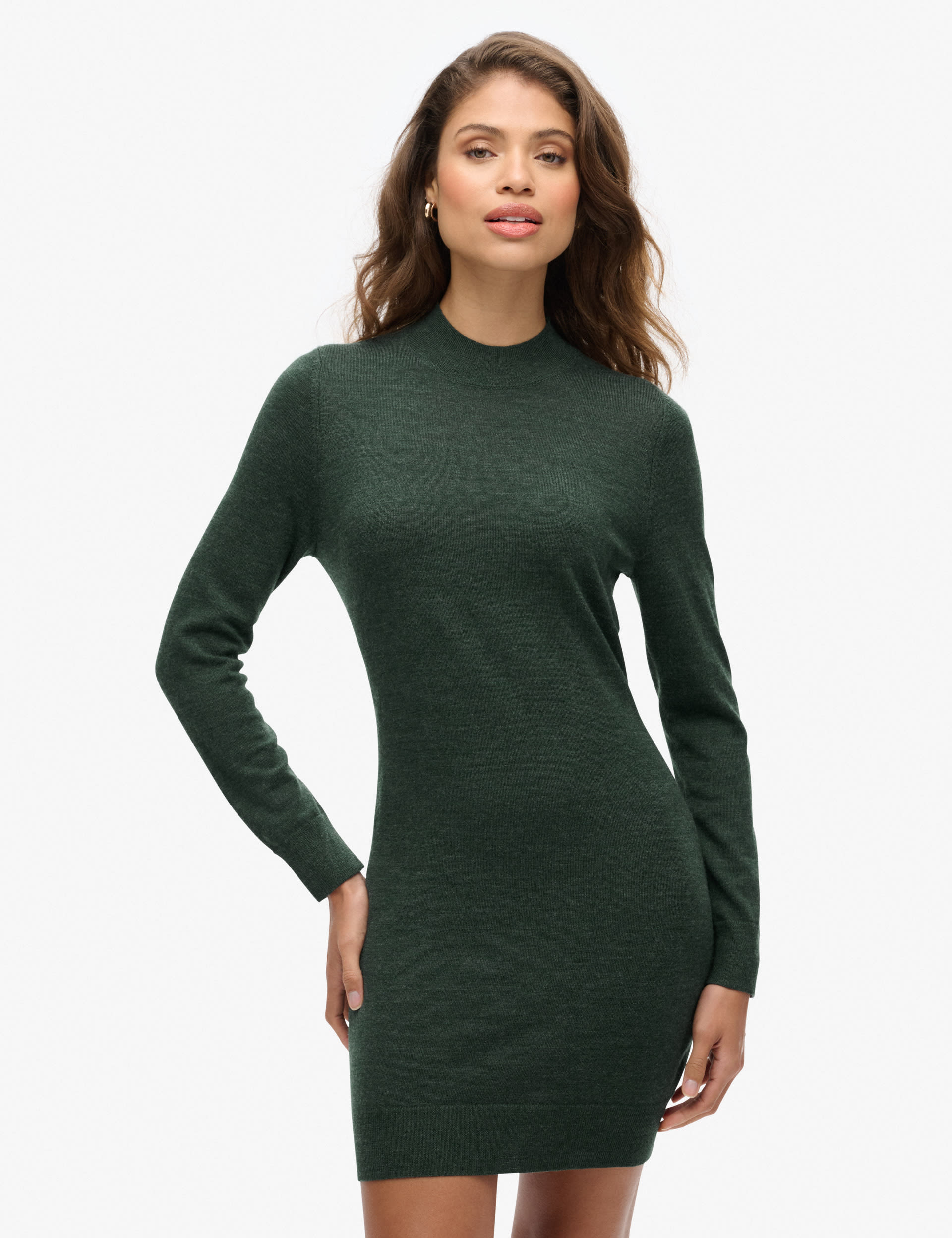 Pure Merino Wool Knitted Mini Relaxed Dress