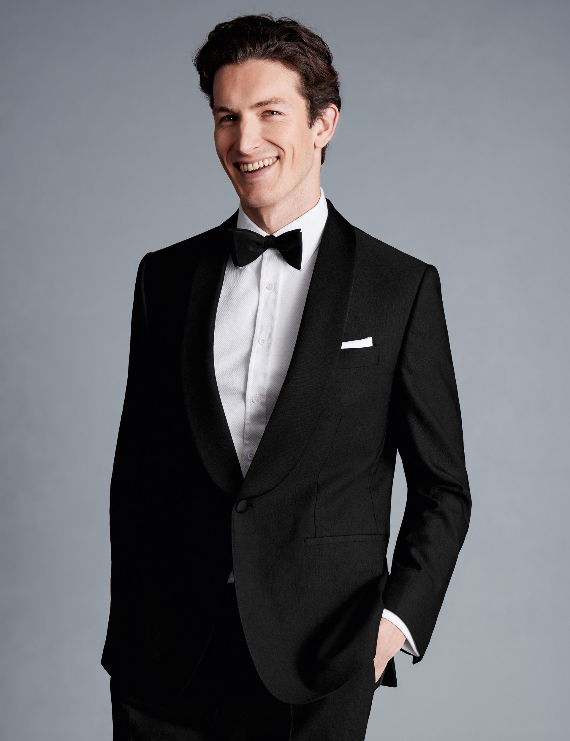 Slim Fit Pure Wool Tuxedo Jacket primary image