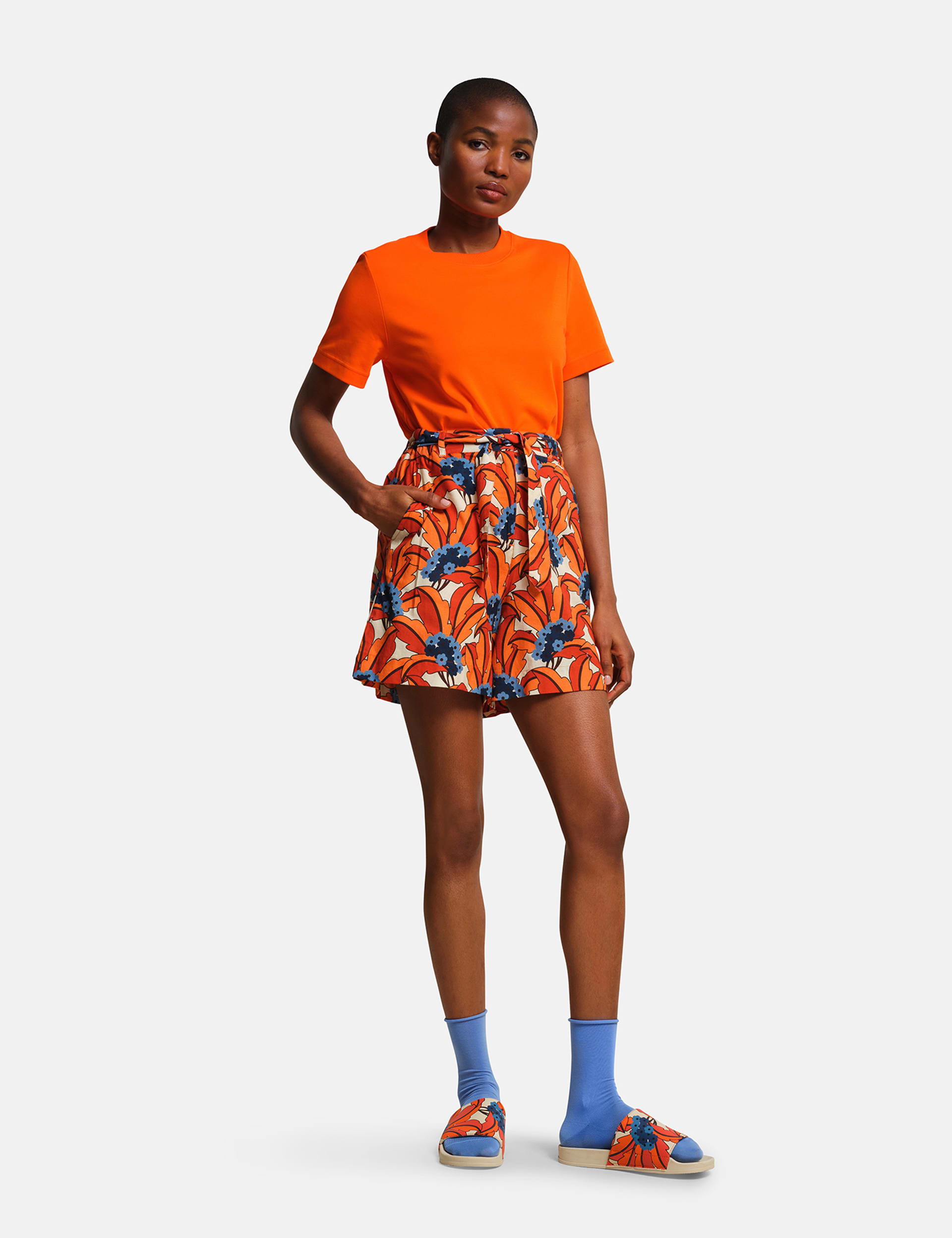 Red paper bag shorts online