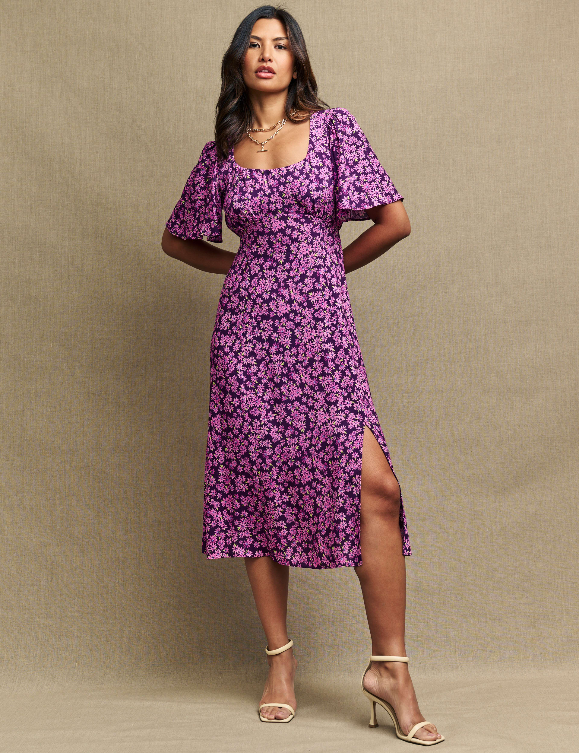 Plus size midi tea dress cheap